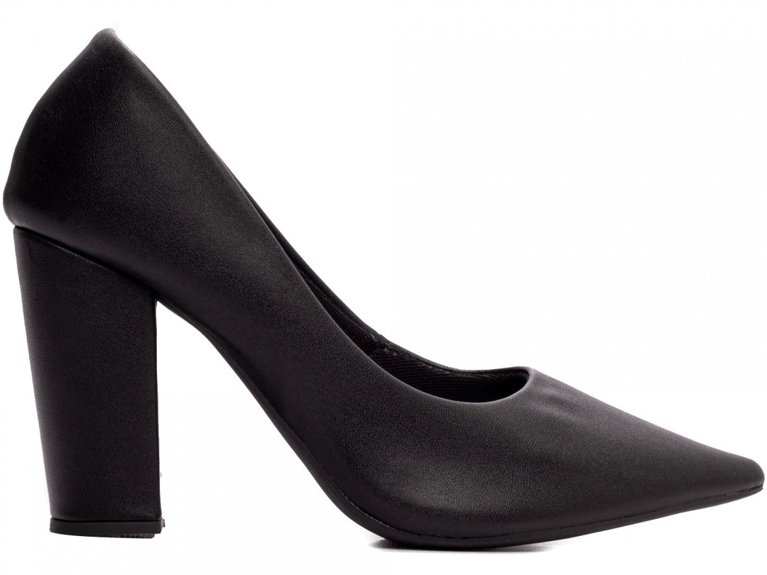 Scarpin Tradicional Salto 9cm - Elegancia e Glamour em Preto Preto 5