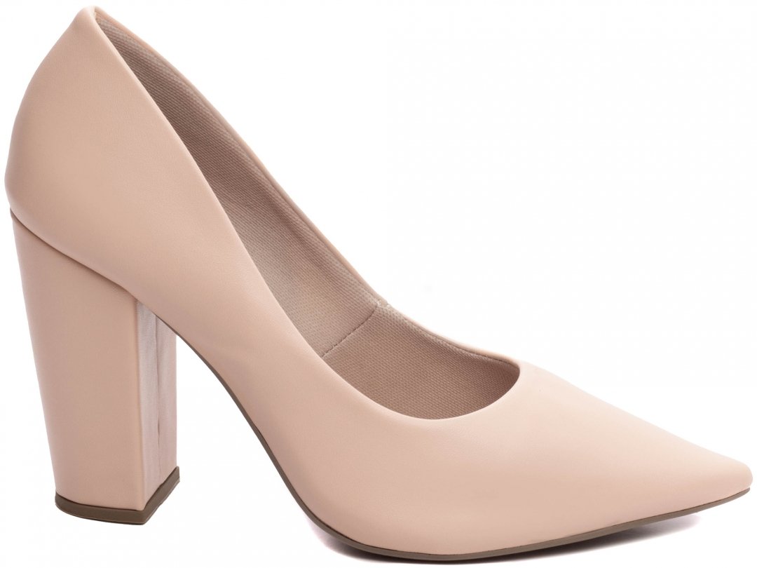 Scarpin Tradicional Salto 9cm - Elegancia e Glamour em Rose Bege 1