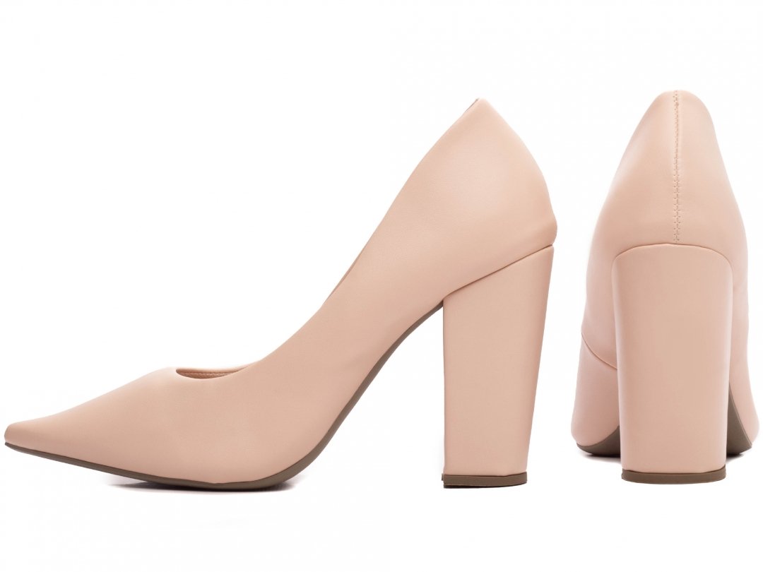 Scarpin Tradicional Salto 9cm - Elegancia e Glamour em Rose Bege 2