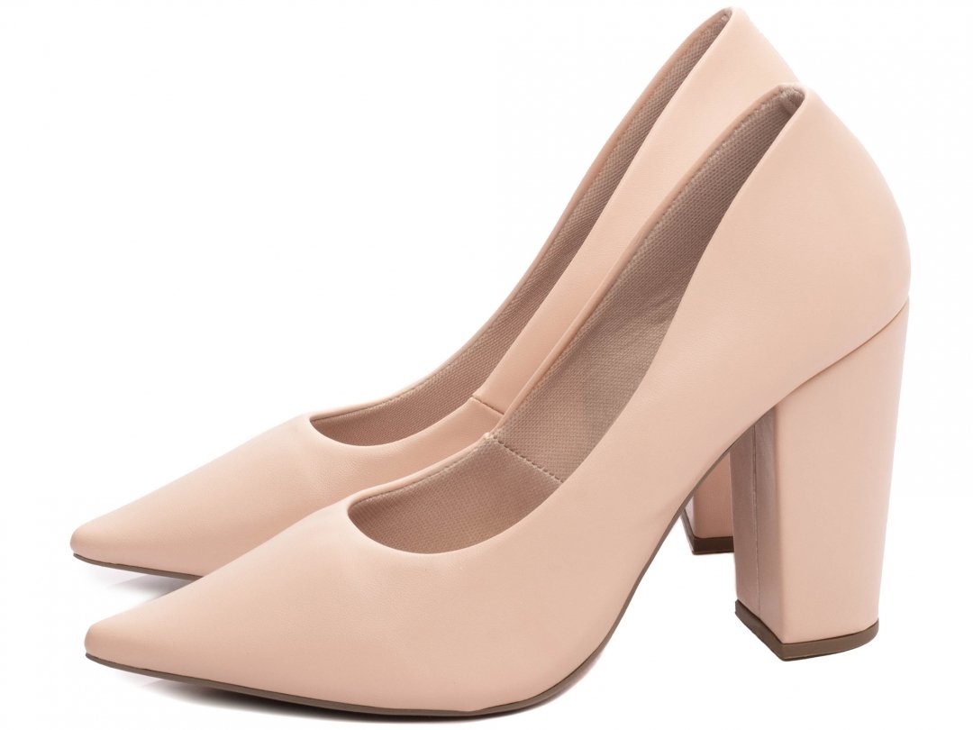 Scarpin Tradicional Salto 9cm - Elegancia e Glamour em Rose Bege 3