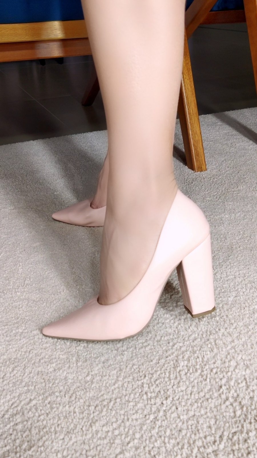 Scarpin Tradicional Salto 9cm - Elegancia e Glamour em Rose Bege 8