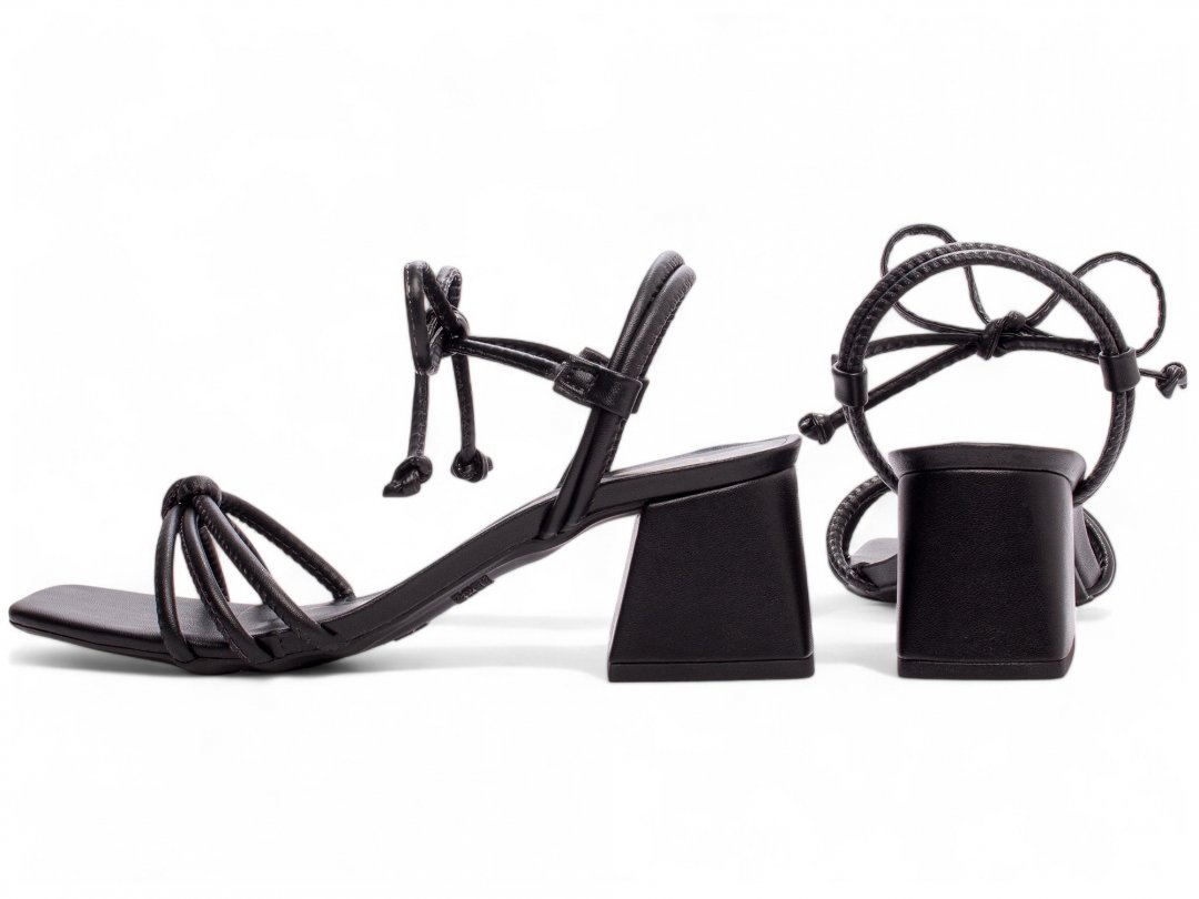 Sandalia Preta Confortavel - Salto 5,5 cm - Antiderrapante Preto 8