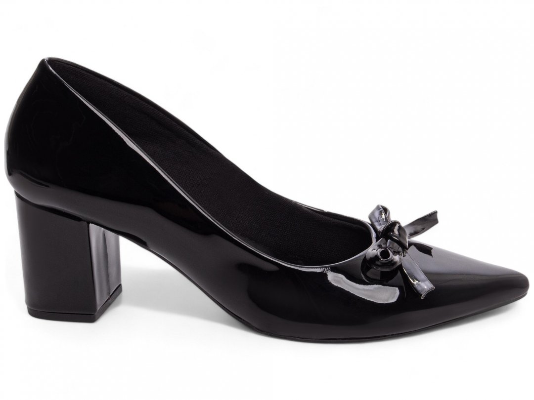 Scarpin Preto Confortavel - Salto 6,5 cm - Antiderrapante Preto 1