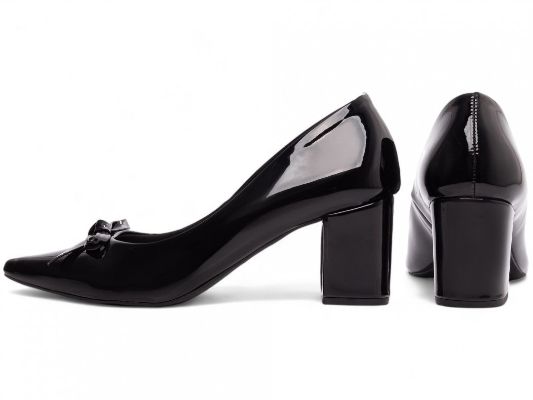 Scarpin Preto Confortavel - Salto 6,5 cm - Antiderrapante Preto 2