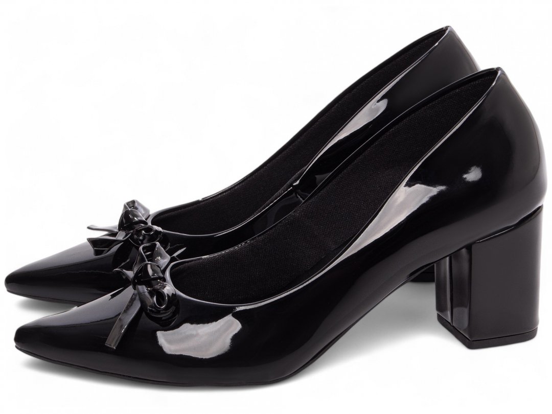 Scarpin Preto Confortavel - Salto 6,5 cm - Antiderrapante Preto 3