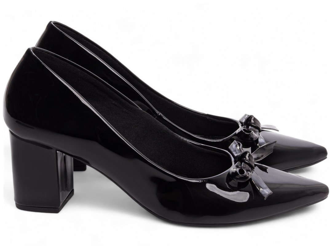 Scarpin Preto Confortavel - Salto 6,5 cm - Antiderrapante Preto 4