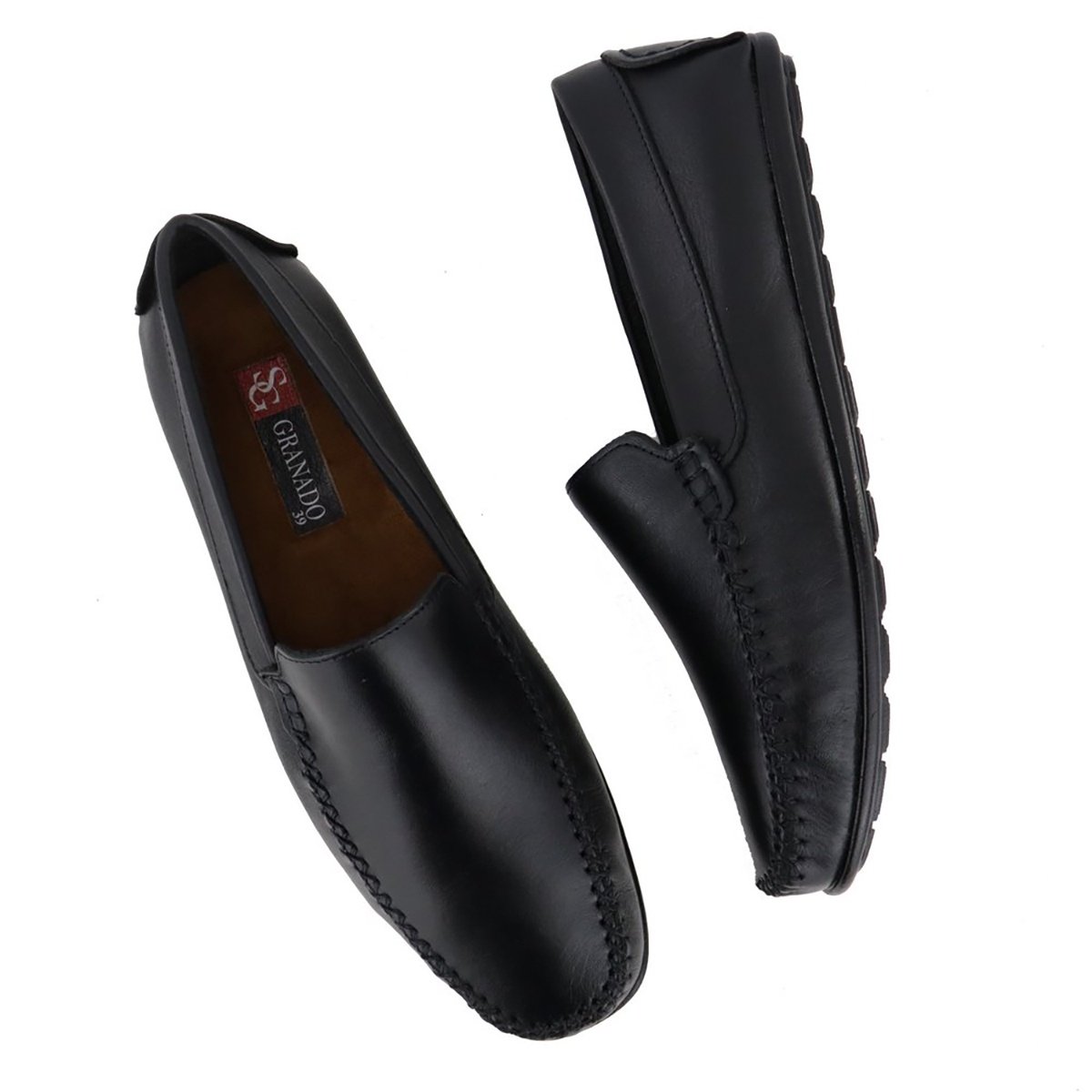 Sapato Estilo Mocassim Masculino Preto Preto 2