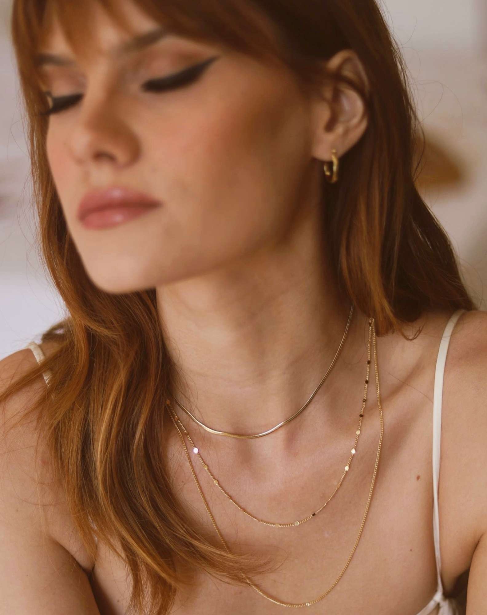 Gargantilha Fita Banho Ouro Dourado 2