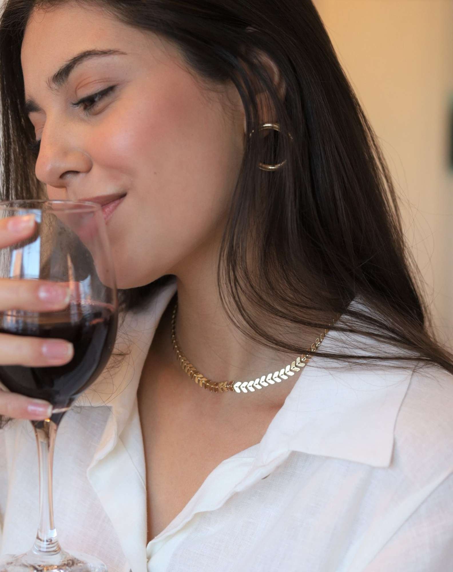 Gargantilha Escama Banho Ouro Dourado 2