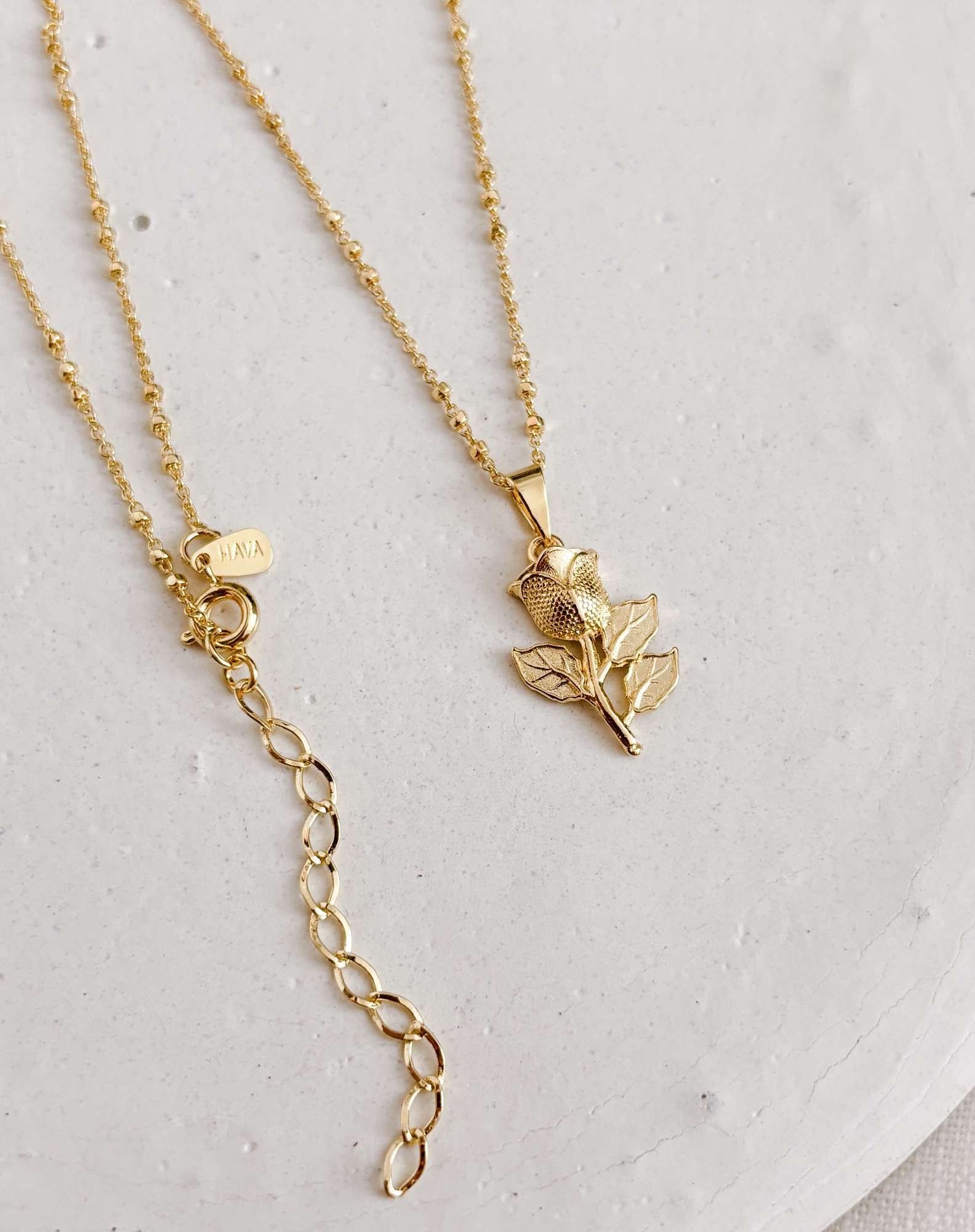 Colar Rosa Banho Ouro Dourado 5