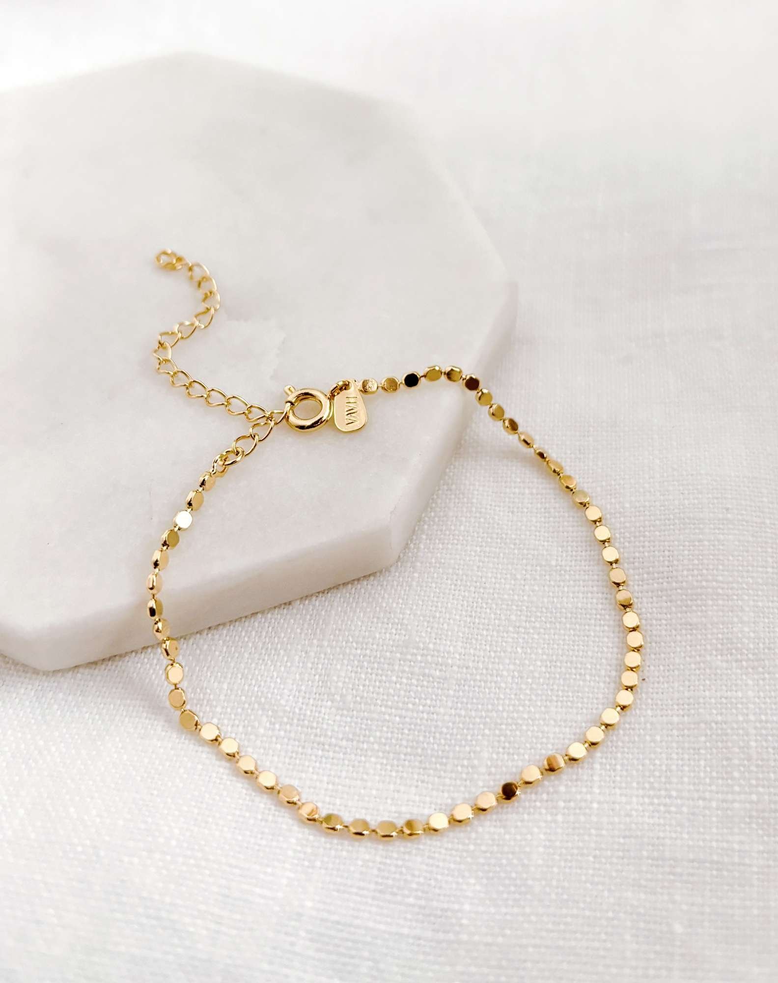 Pulseira Dots Banho Ouro Dourado 3