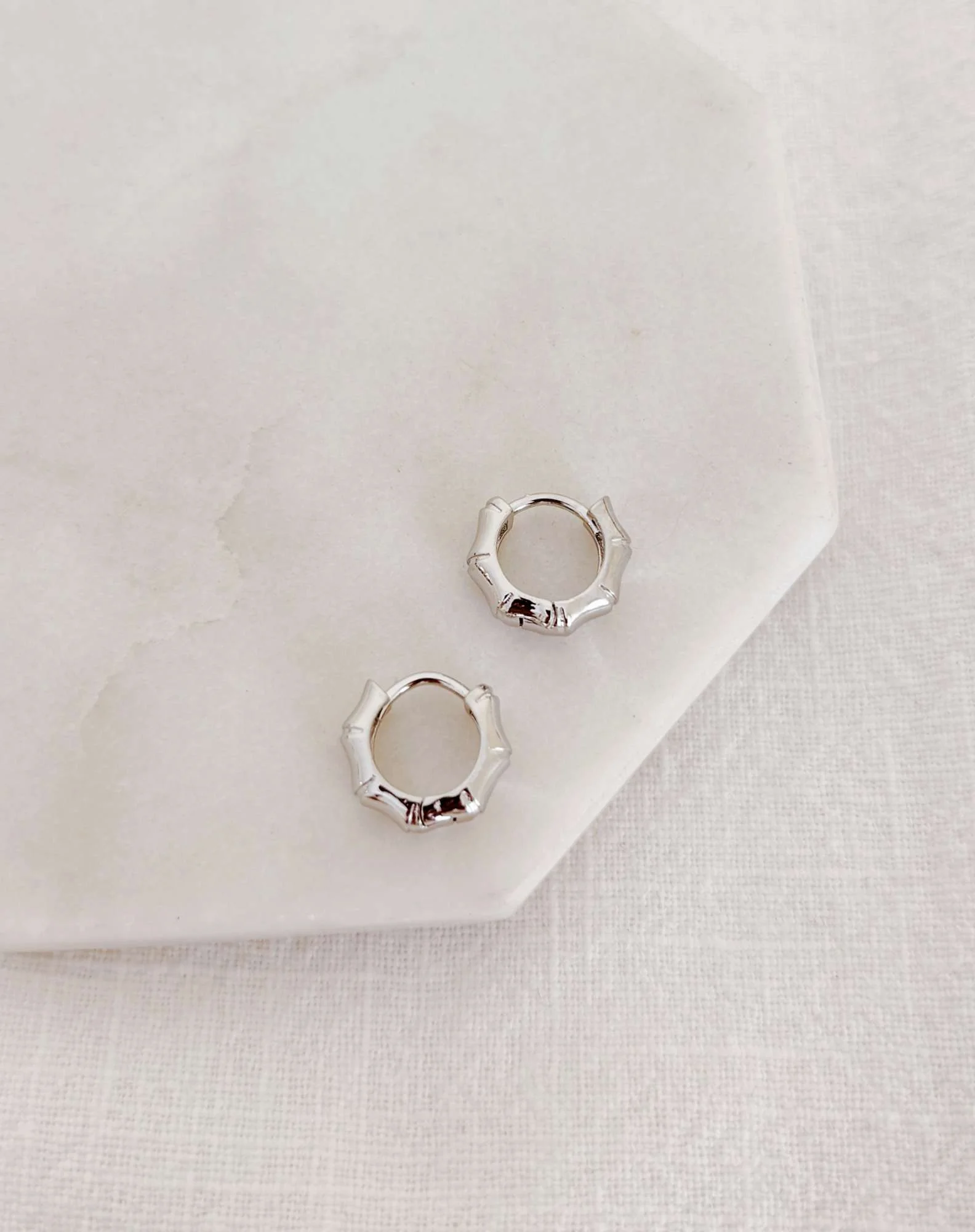 Argolinha Click Bambu Prateada Prata 3