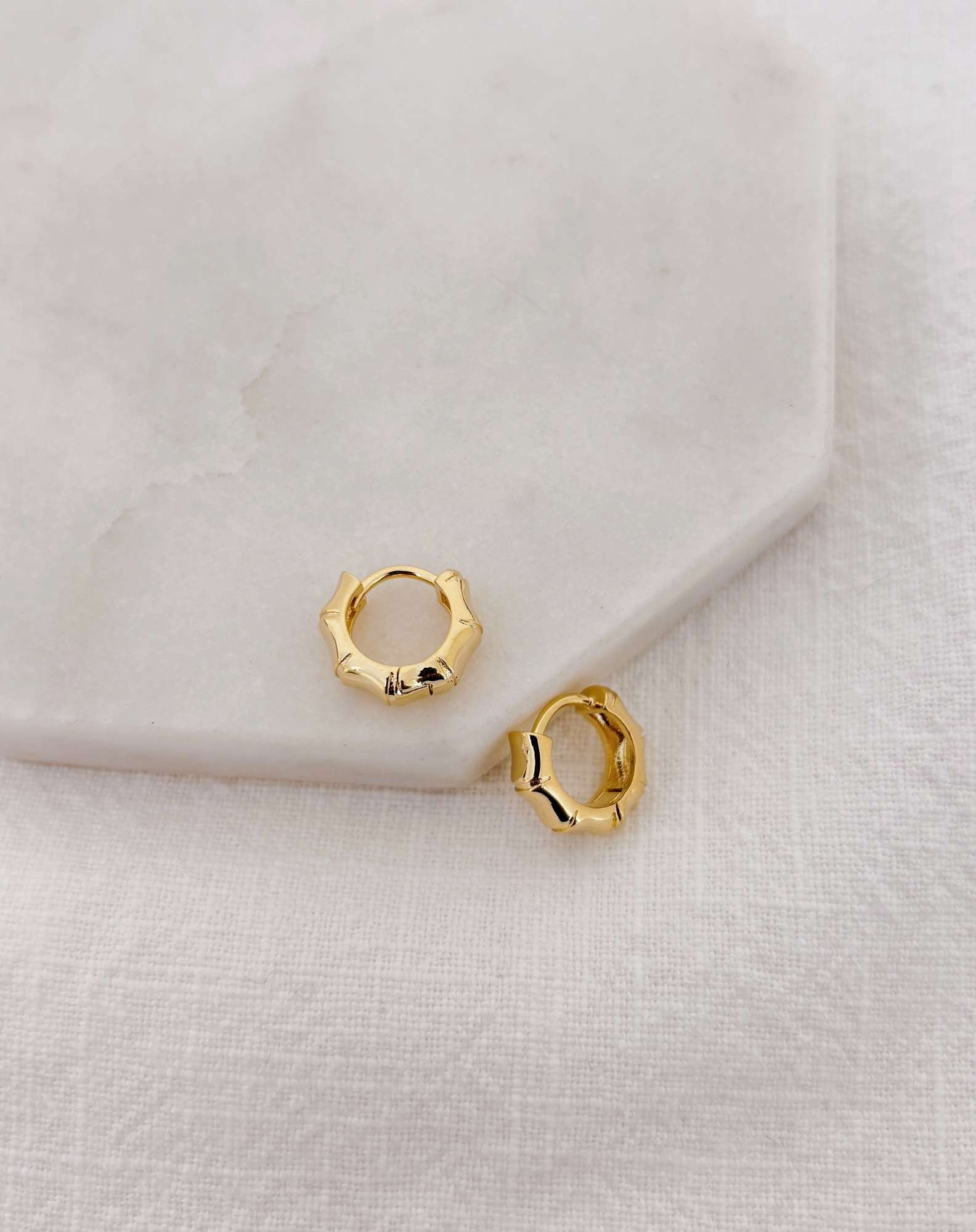 Argolinha Click Bambu Banho Ouro Dourado 5