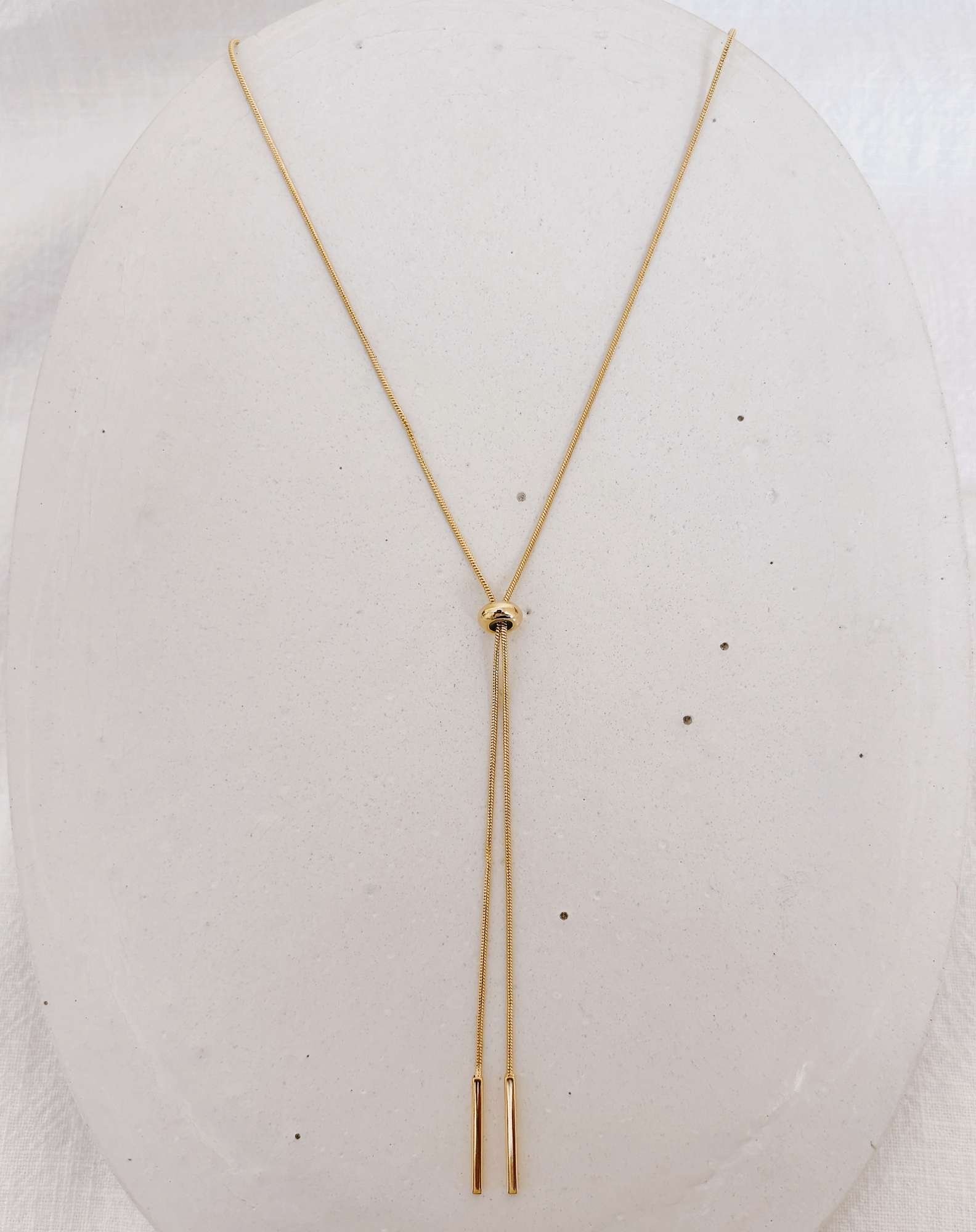 Colar Gravatinha Banho Ouro Dourado 3