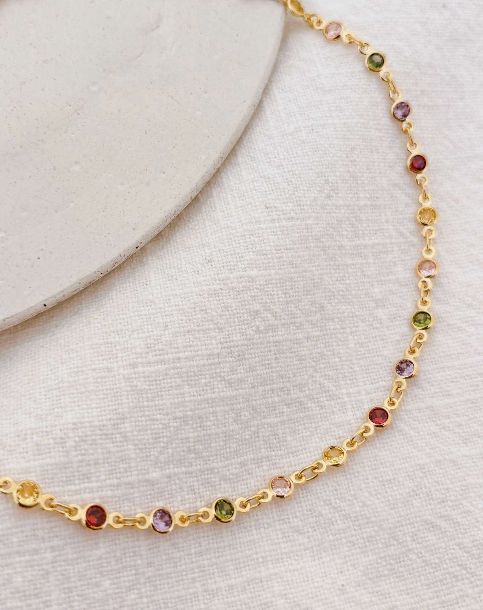 Gargantilha Crystal Banho Ouro