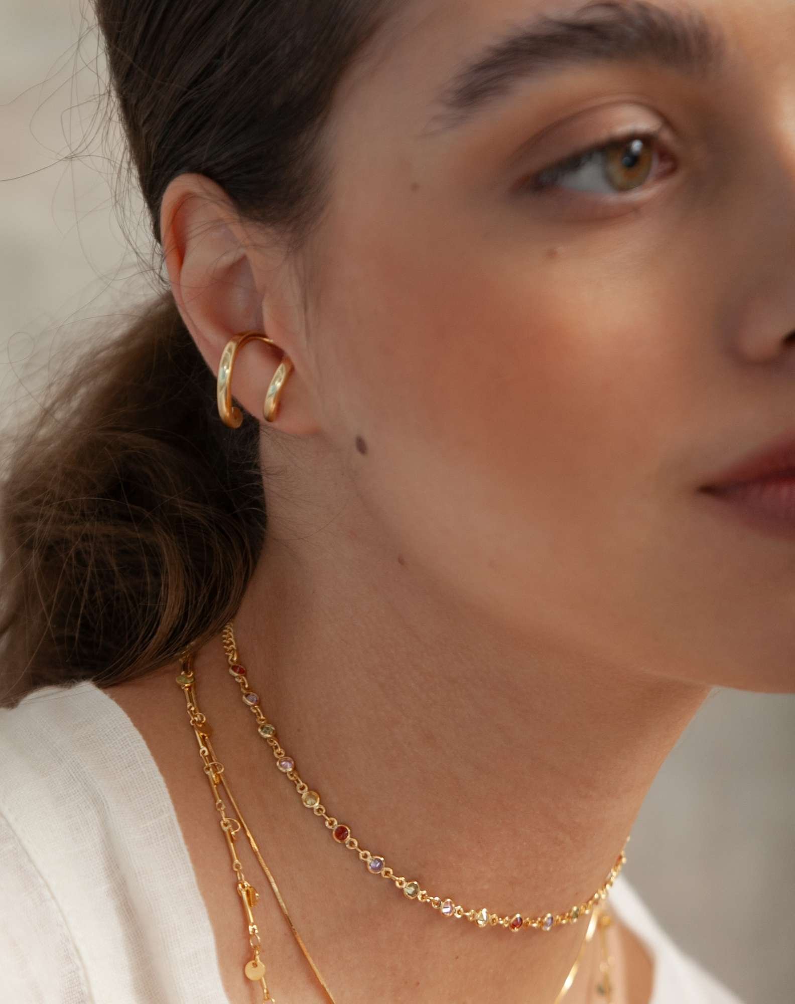 Gargantilha Crystal Banho Ouro Dourado 4