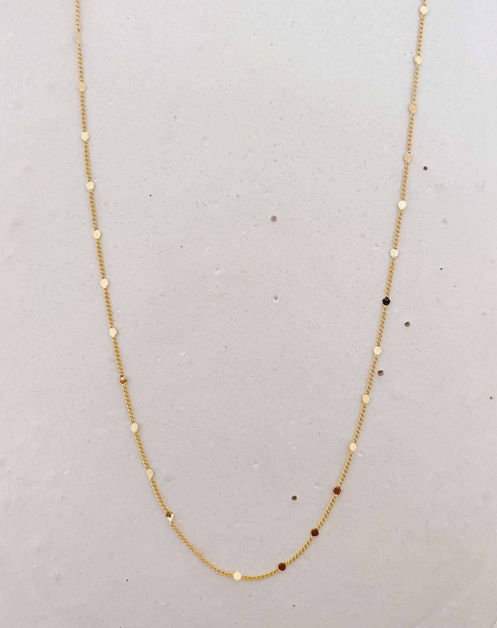 Colar Longo Minimal Banho Ouro