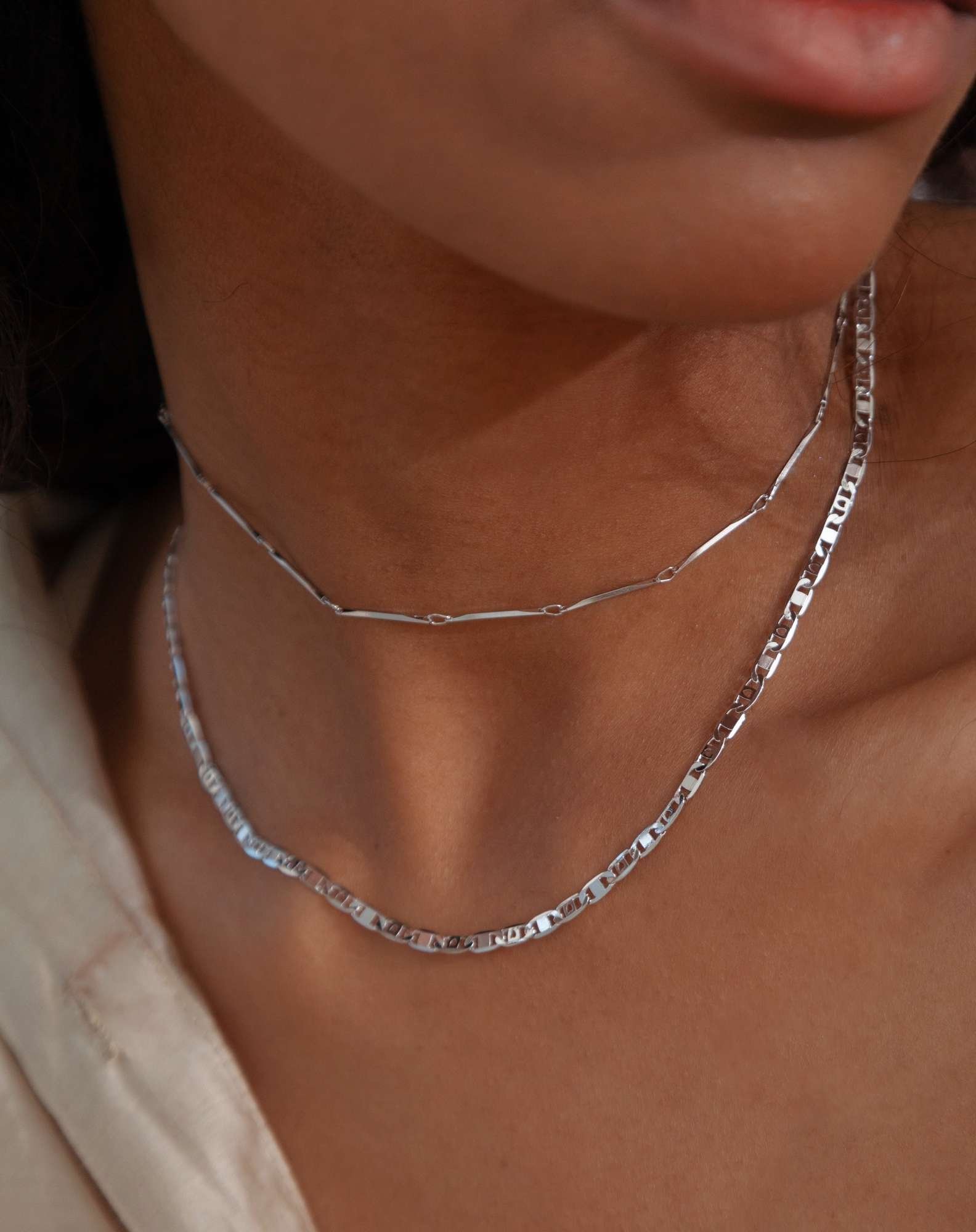 Gargantilha Groumet Prateada Prata 2