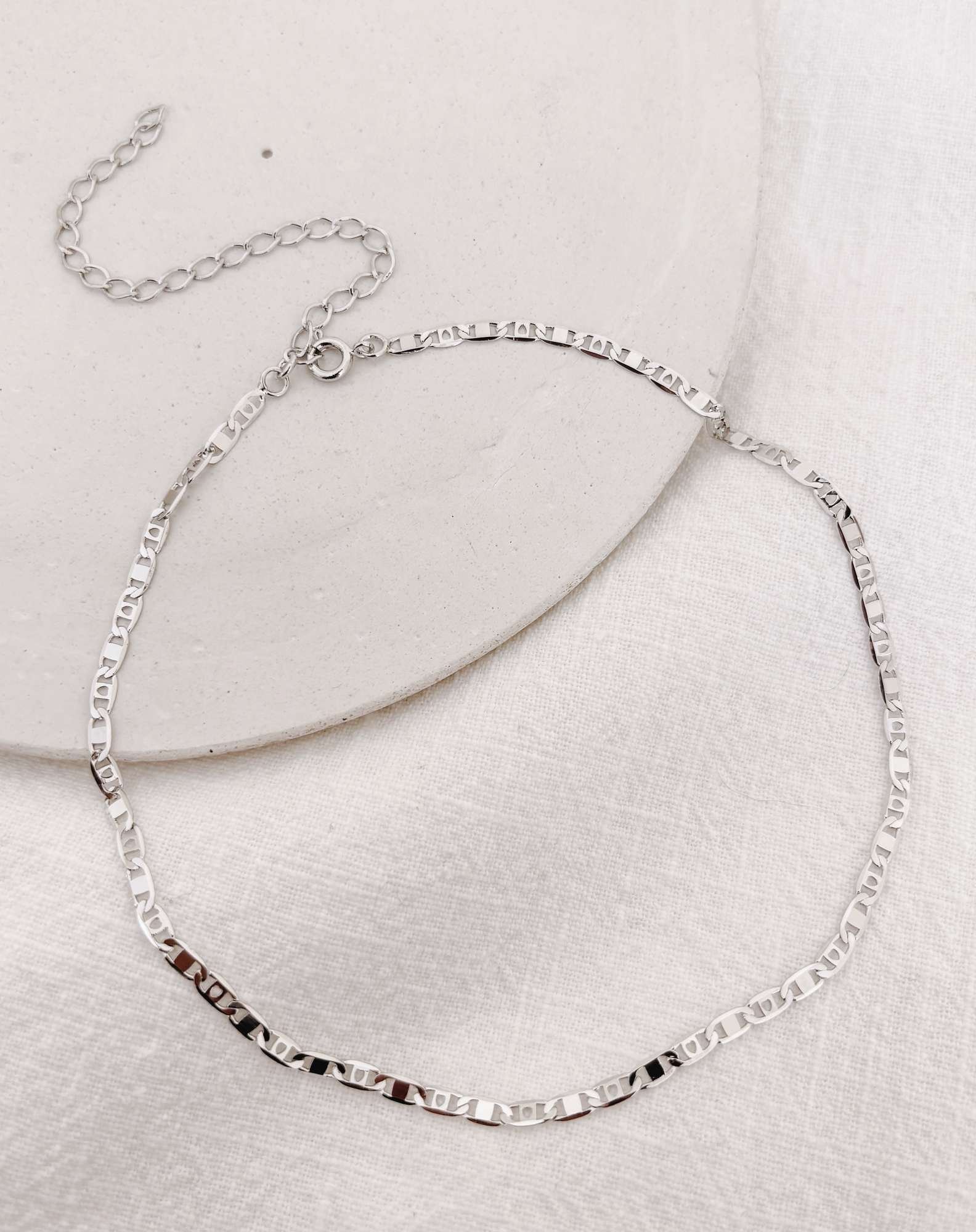 Gargantilha Groumet Prateada Prata 3