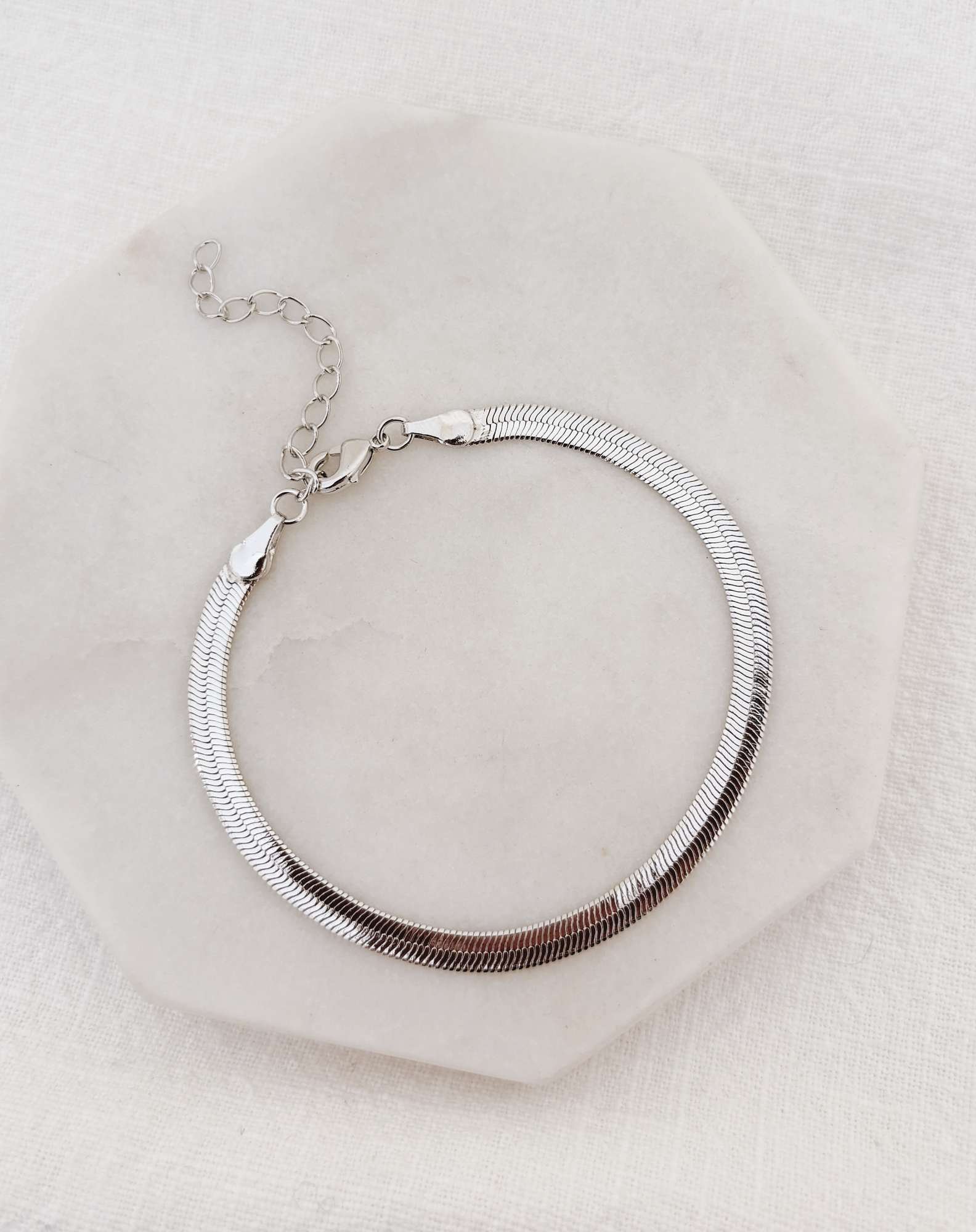 Pulseira Fita 3mm Prateada