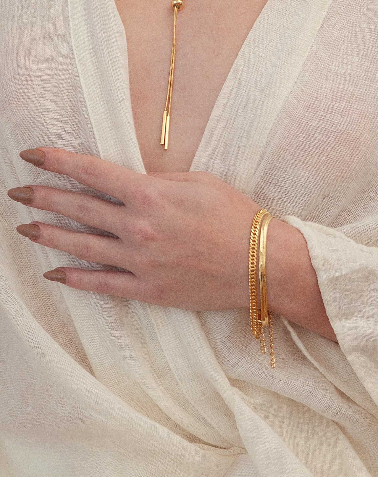 Pulseira Fita 3mm Banho Ouro Dourado 2