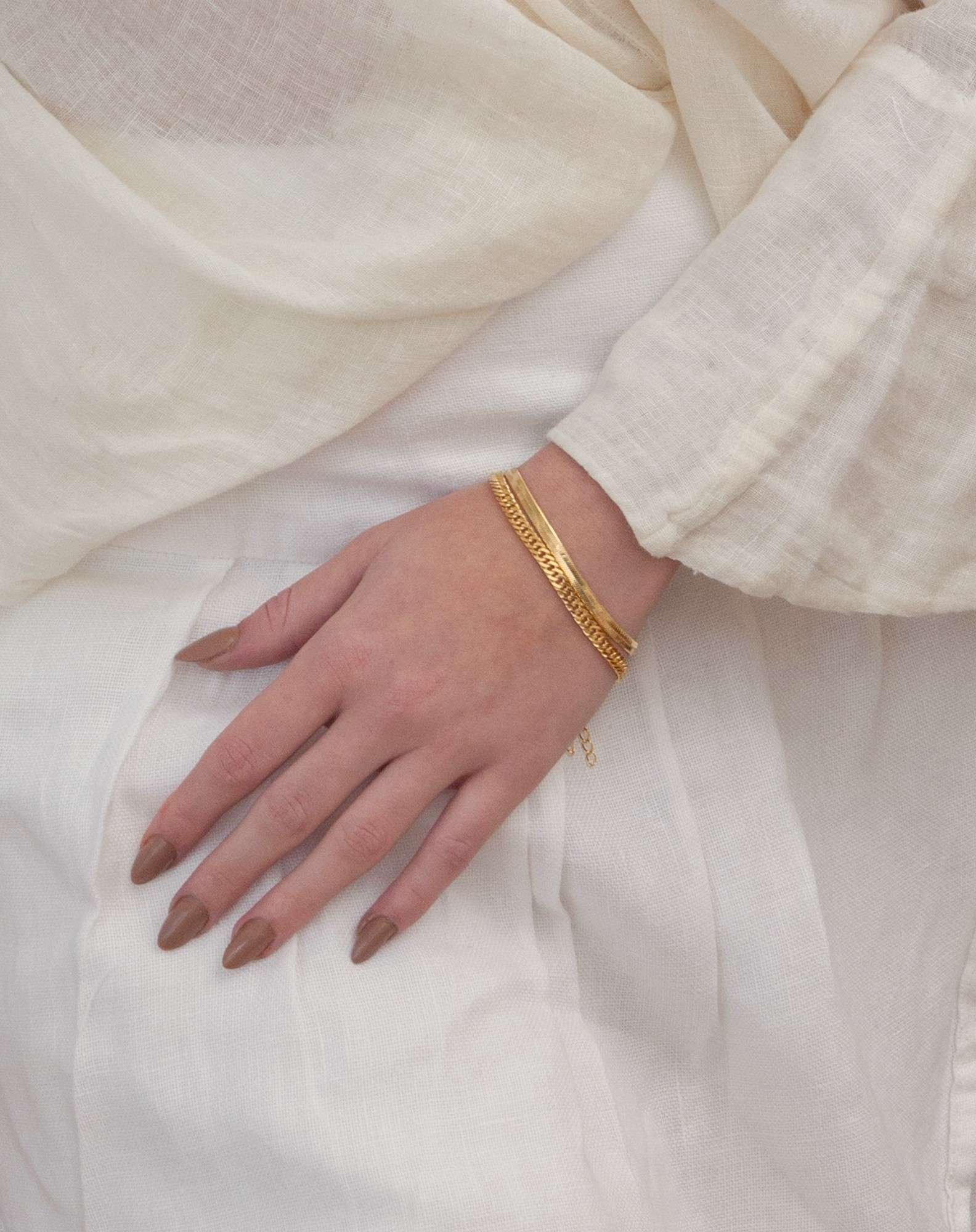 Pulseira Fita 3mm Banho Ouro Dourado 4