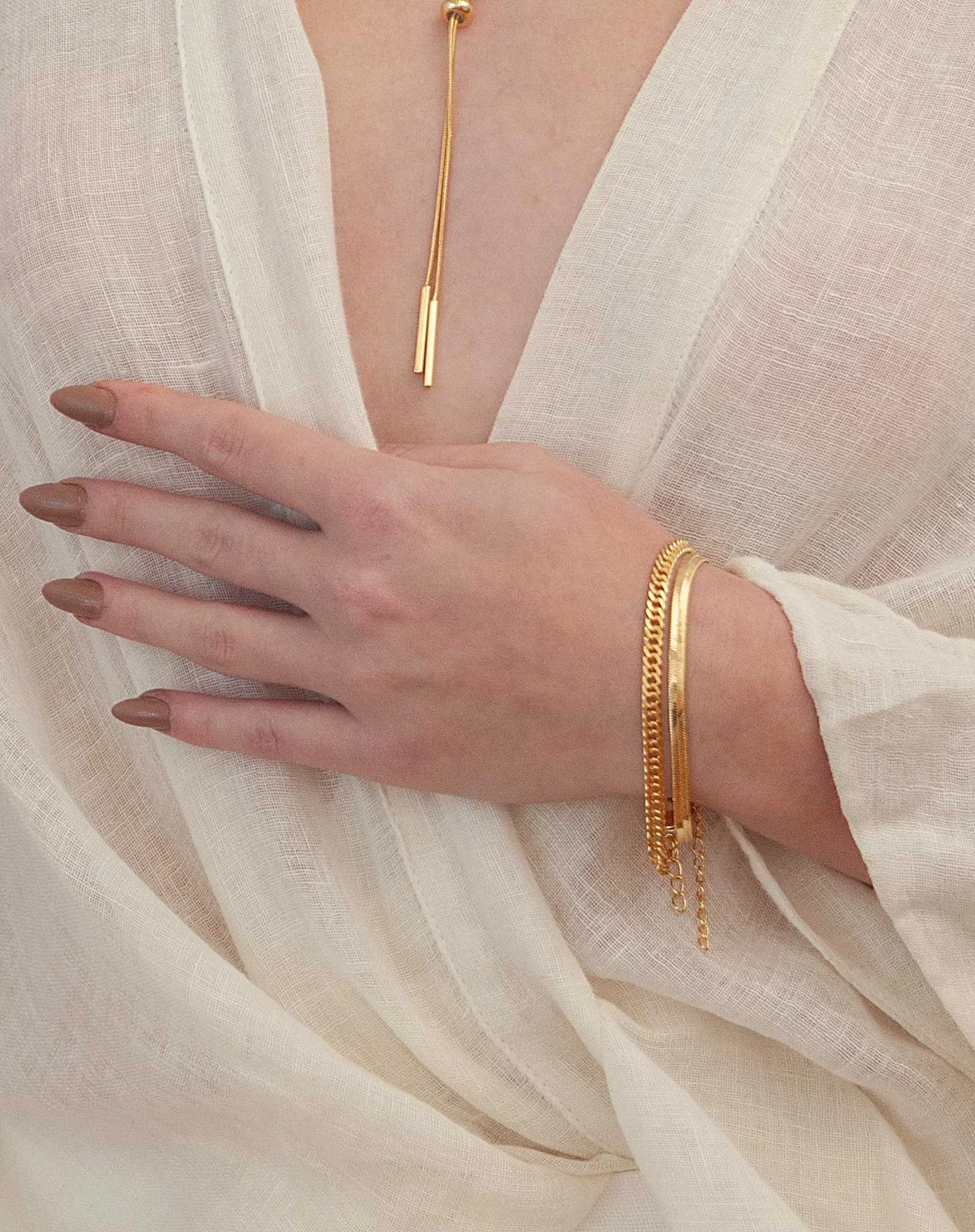 Pulseira Chain Banho Ouro Dourado 3