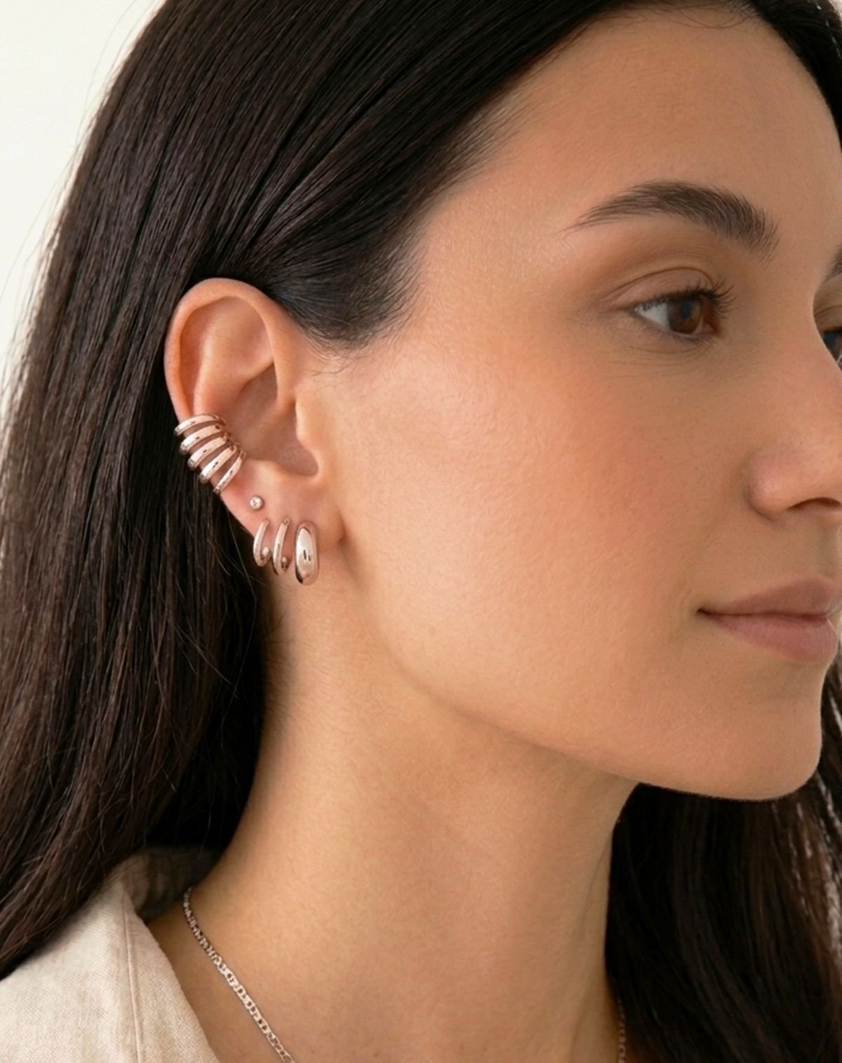 Piercing Fake Bold Prateado Prata 2