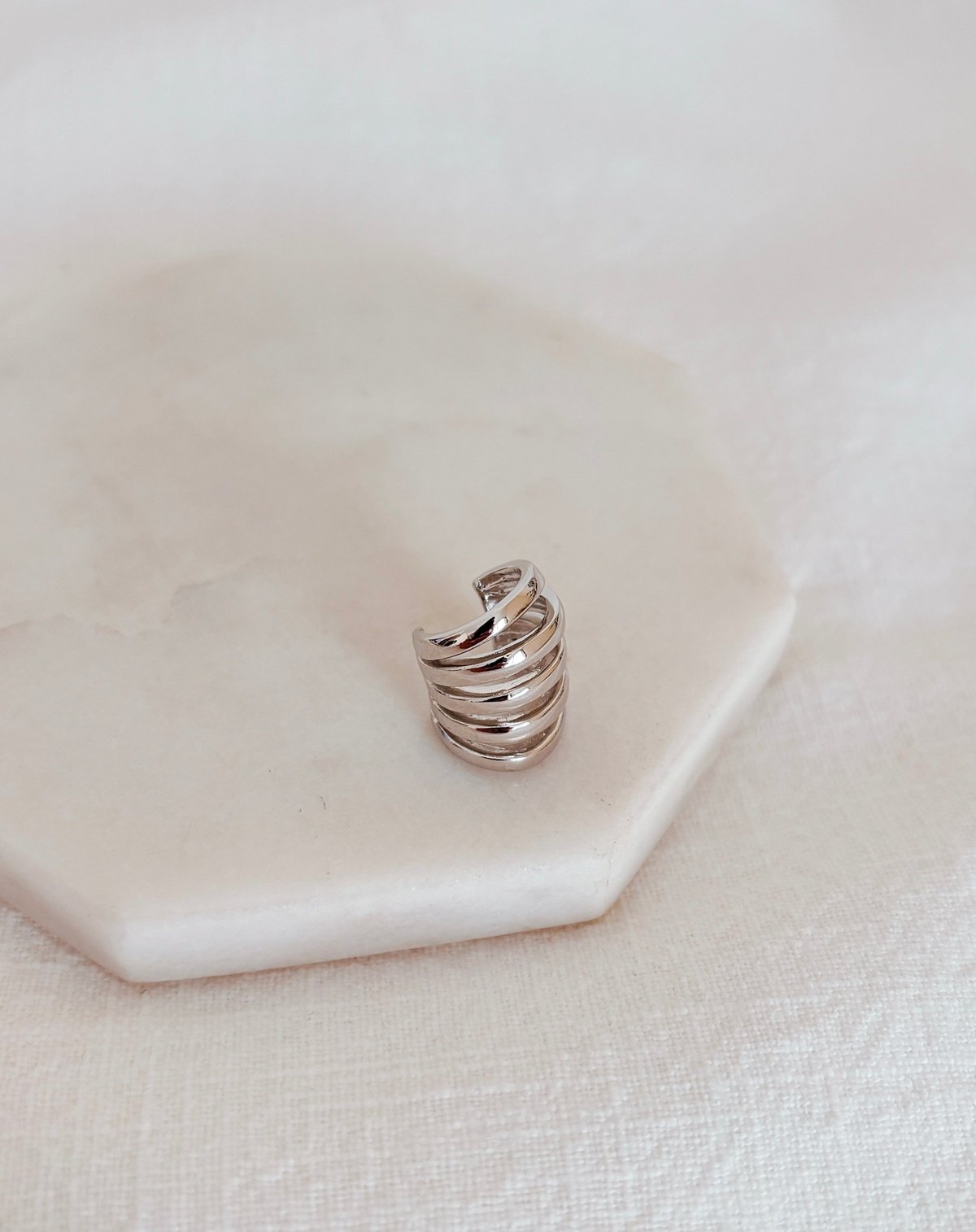 Piercing Fake Bold Prateado Prata 3