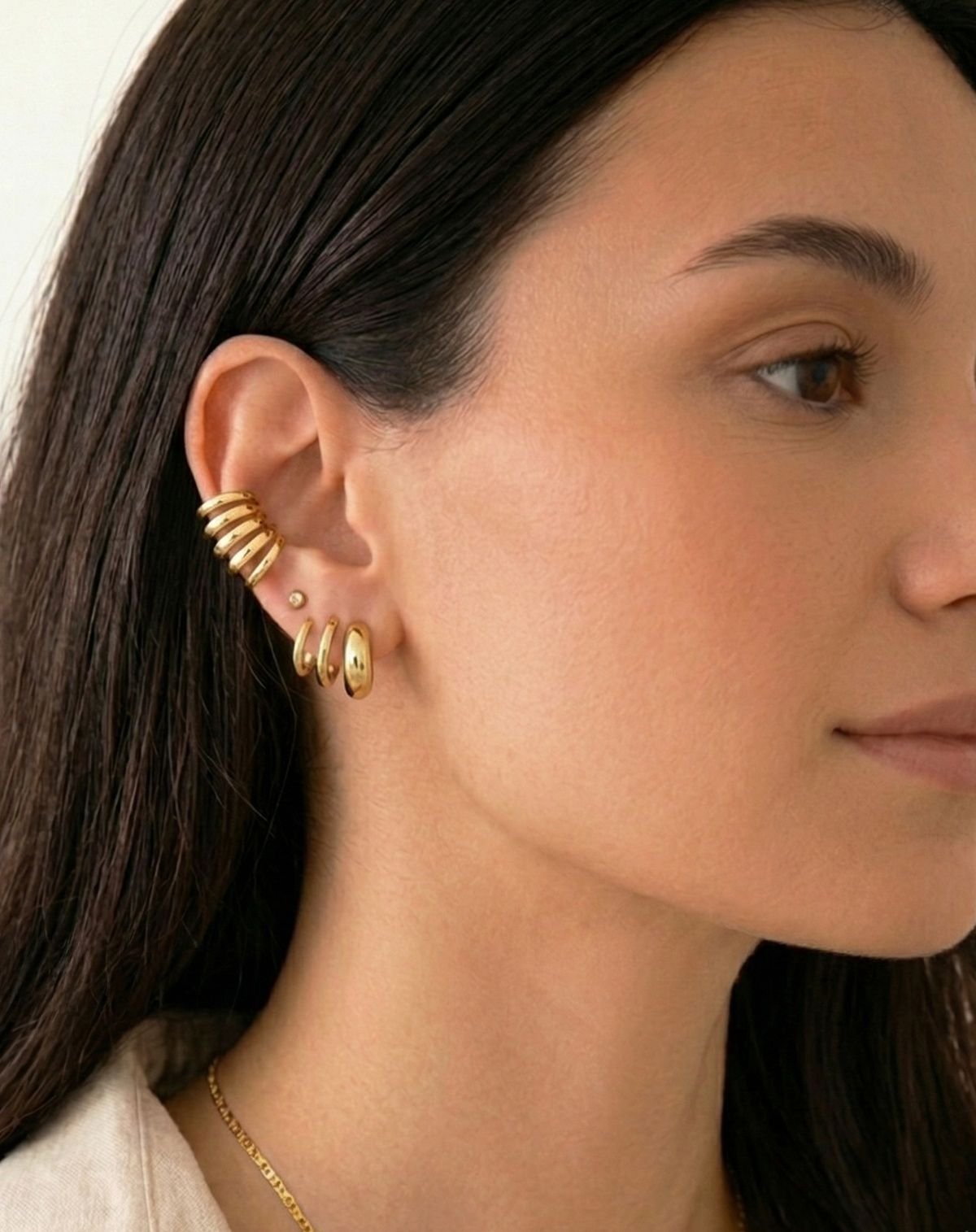 Brinco Agatha Banho Ouro Dourado 2