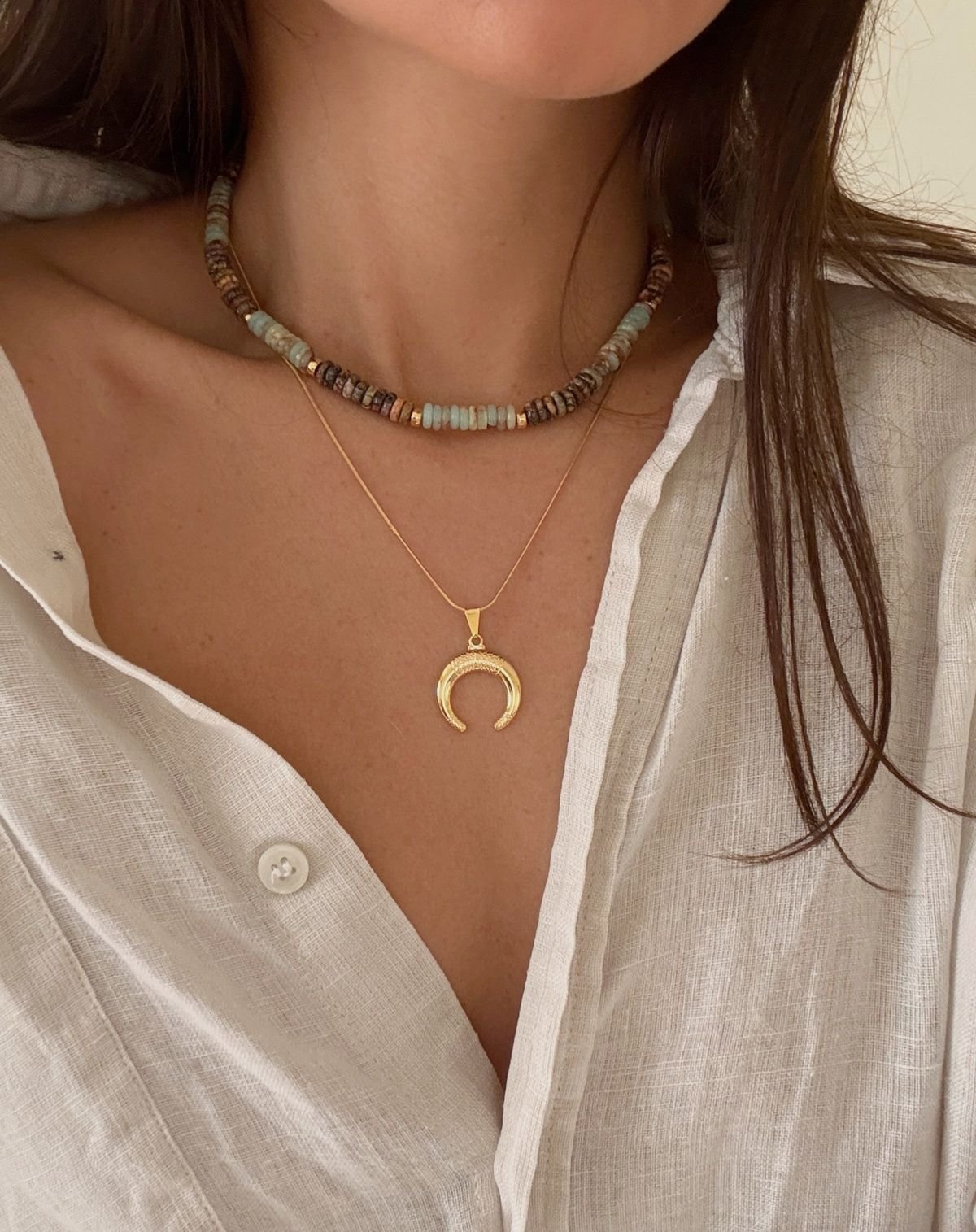 Colar Jaspe Dourado 2