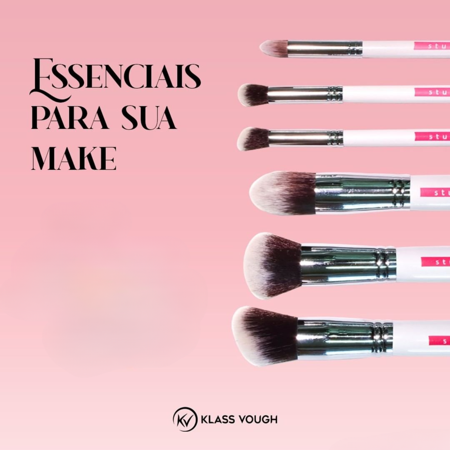 Kit de Pinceis Essential Klass Vough Studio KV Branco 5