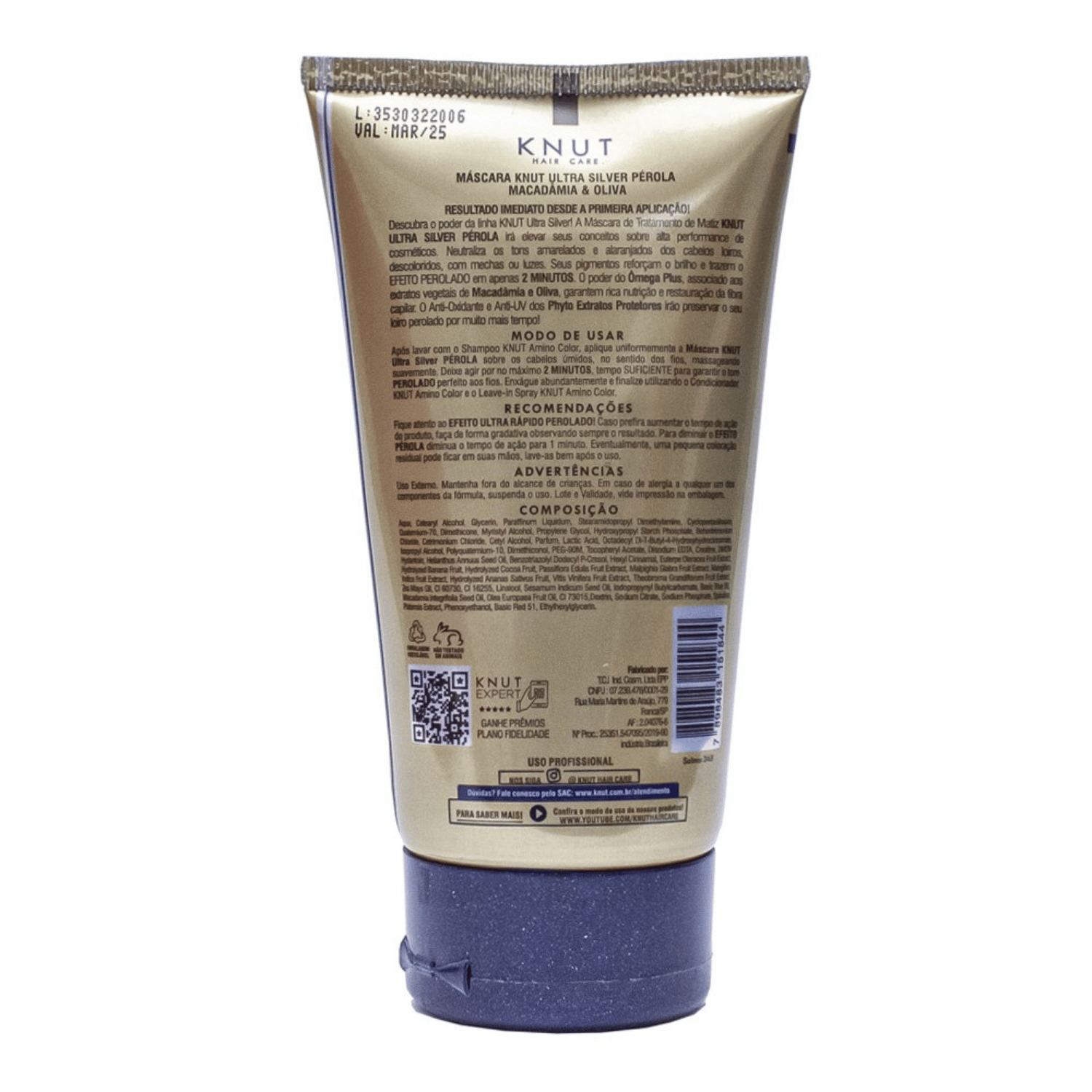 KNUT Ultra Silver Mascara 150g  Matizacao Perola 3