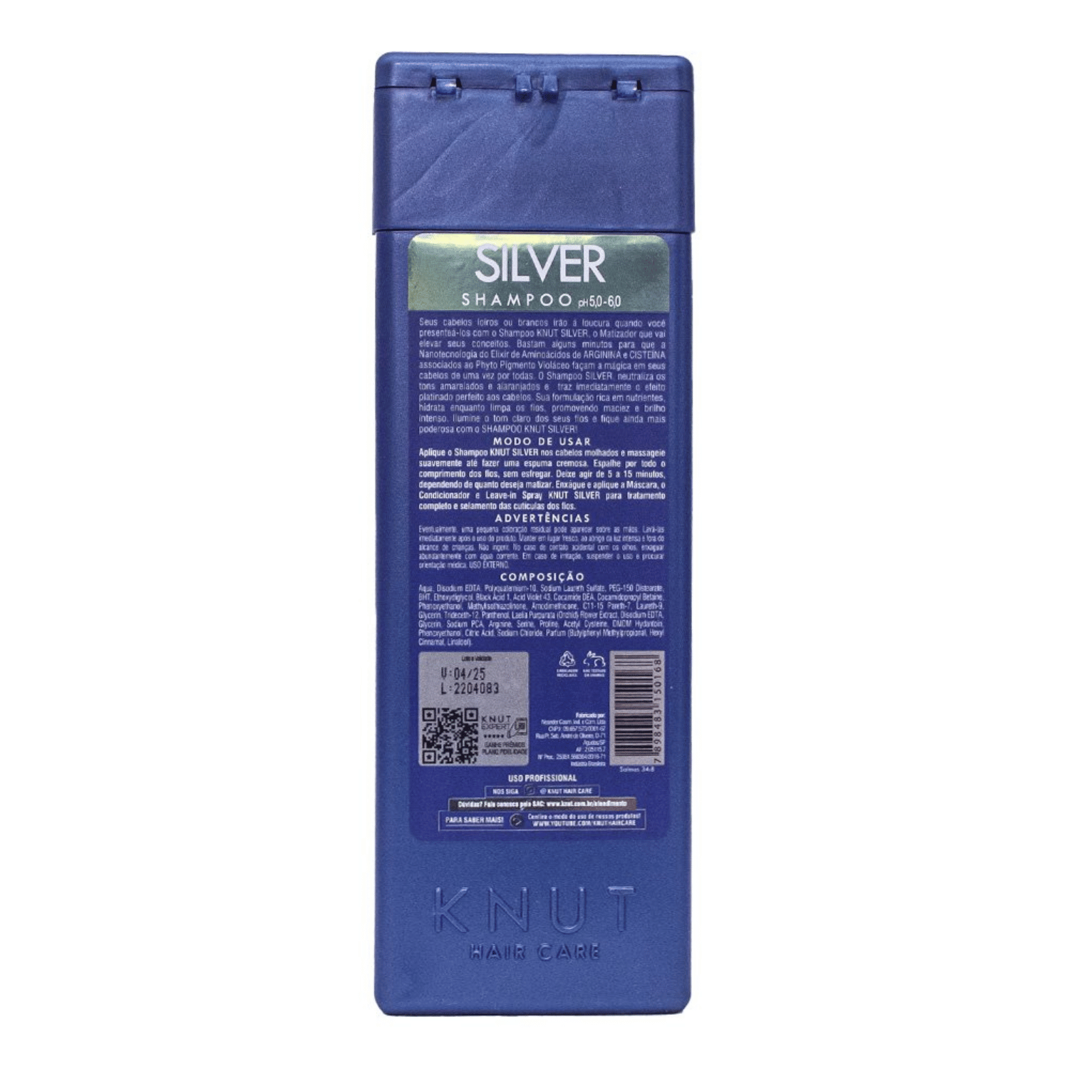 KNUT Silver Shampoo - Matizacao e Brilho Imediato 250ml 3