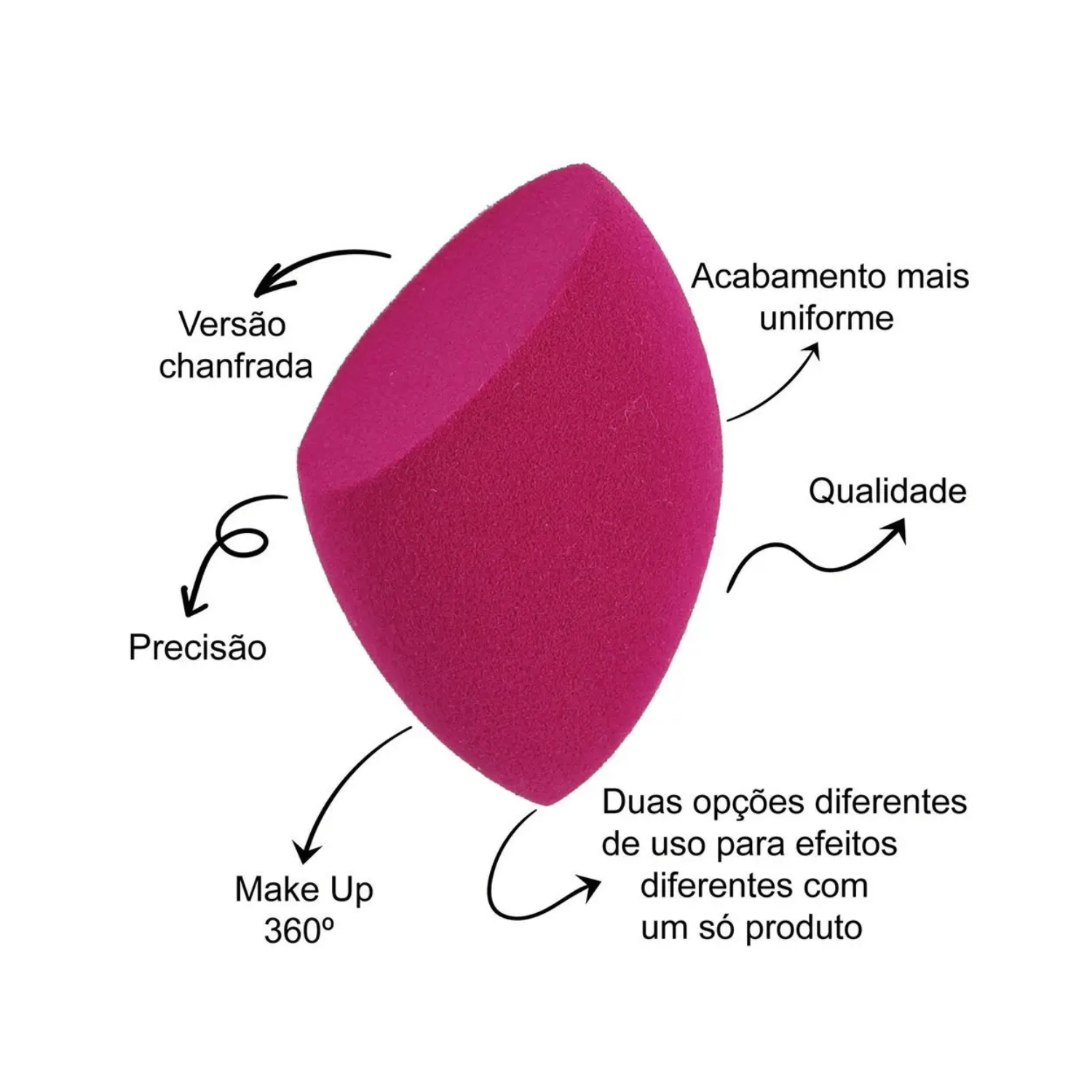 Esponja para Maquiagem Stay Beauty Cores Sortidas Rosa 3