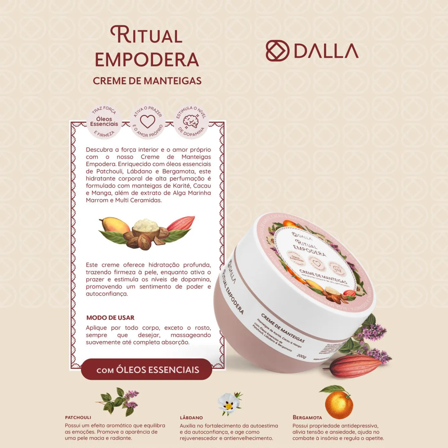 Creme de Manteigas Ritual Empodera Dalla Makeup 200g 3