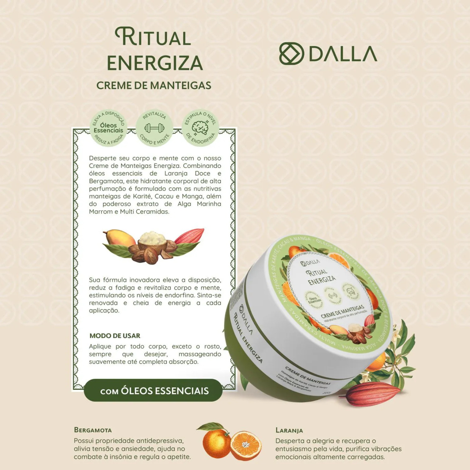 Creme de Manteigas Ritual Energiza Dalla Makeup 200g 4