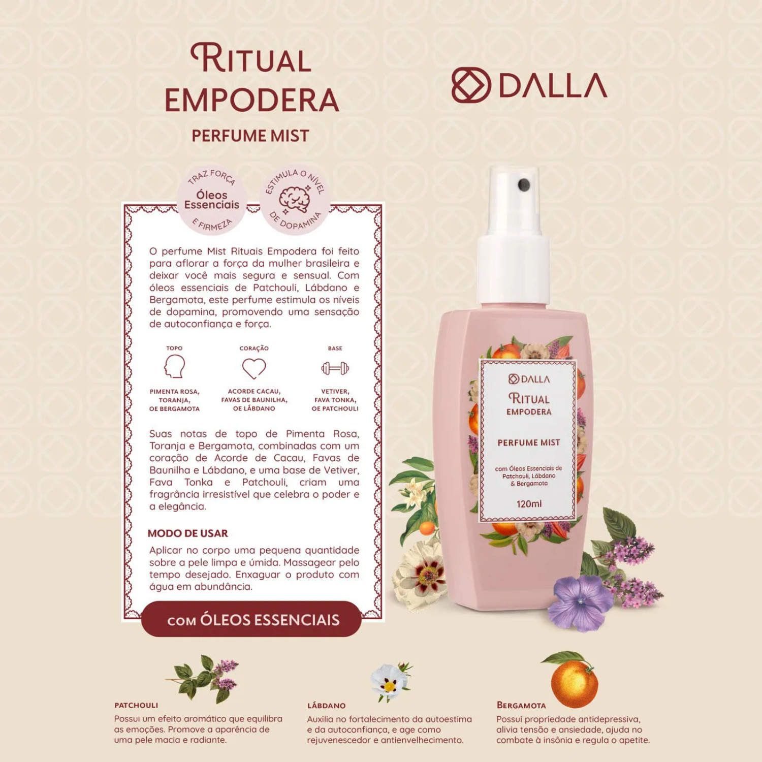 Perfume Mist Ritual Empodera Dalla Makeup 120ml 3