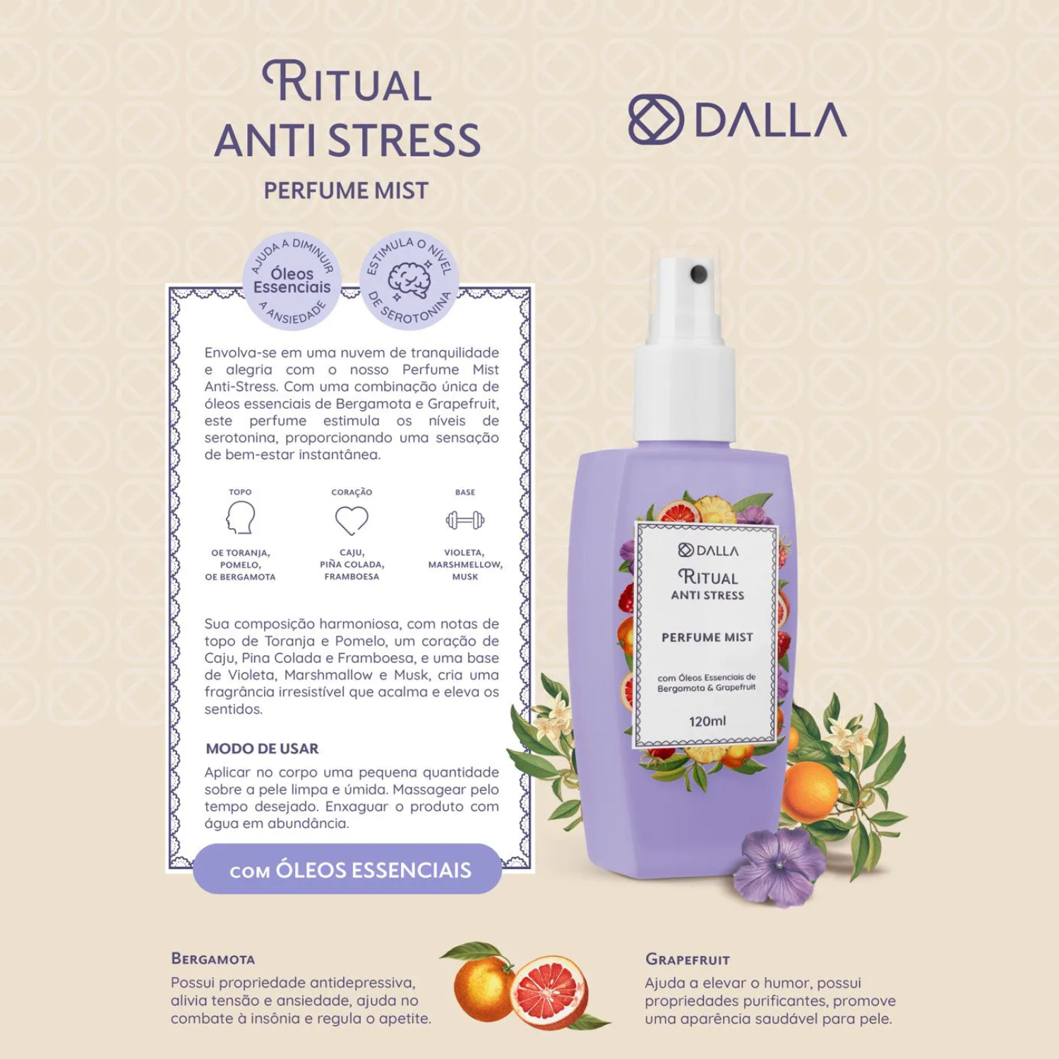 Perfume Mist Ritual Anti-Stress Dalla Makeup 120ml 3