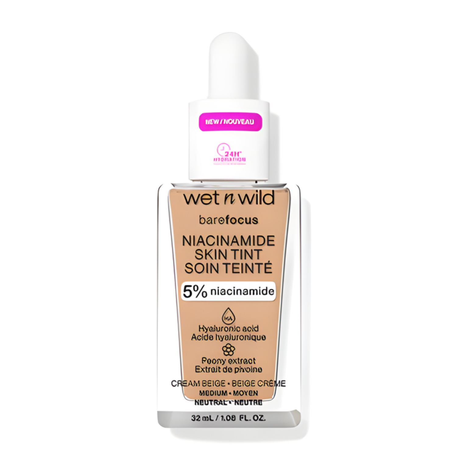 Bare Focus Niacinamide Skin Tint WetnWild Cream Beige 2