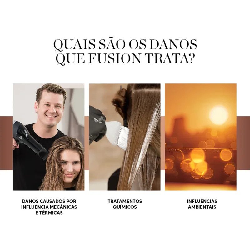 Kit Fusion cabelos danificados Wella Shampoo e Mascara ÚNICO 7