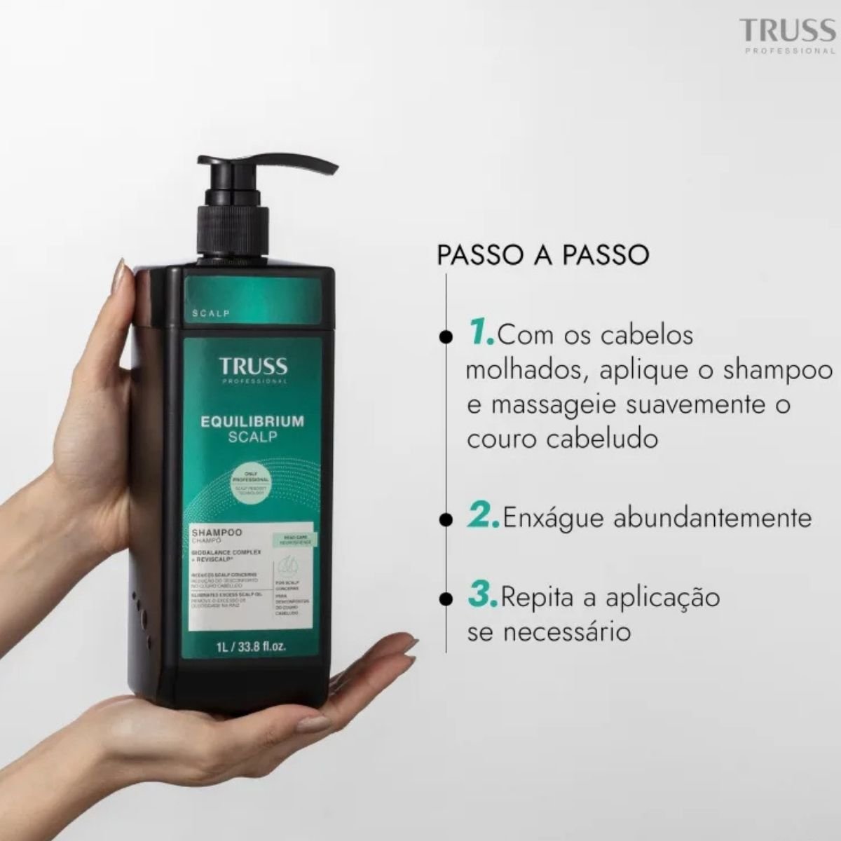 Kit Equilibrium Scalp Shampoo + Condicionador 1 Litro Truss ÚNICO 4