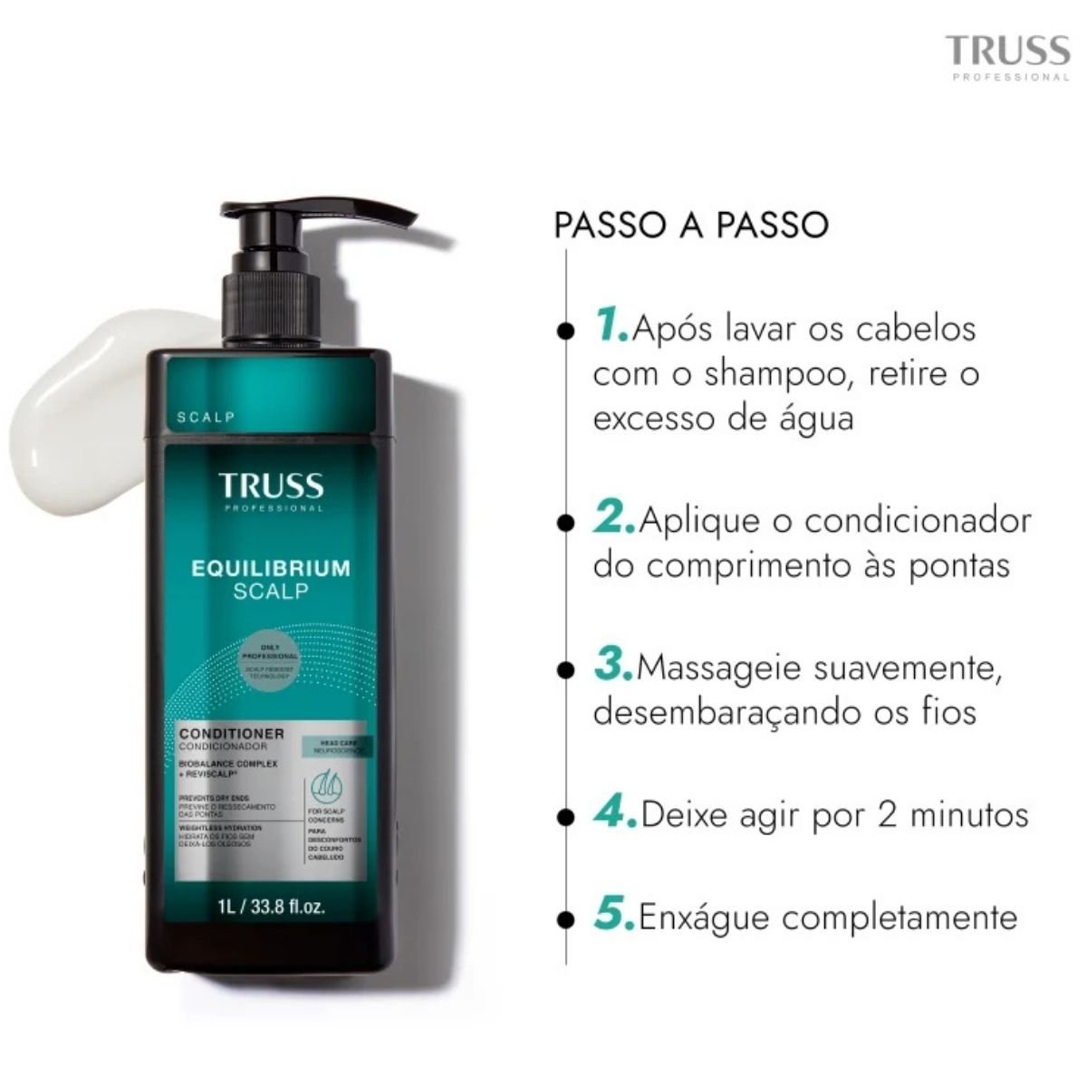 Kit Equilibrium Scalp Shampoo + Condicionador 1 Litro Truss ÚNICO 6