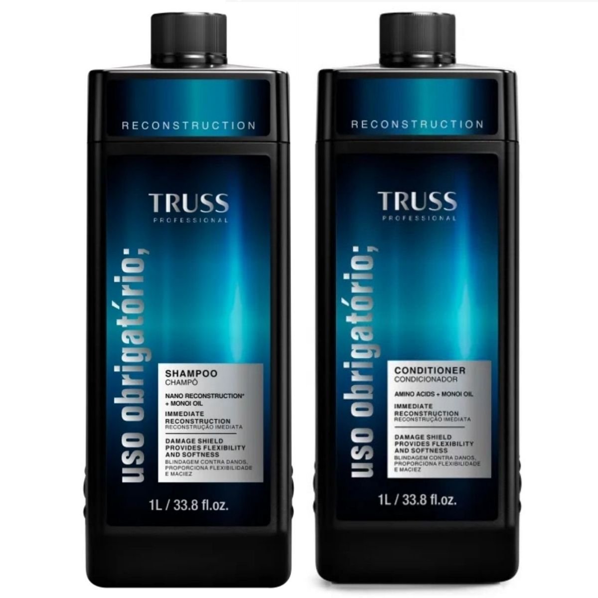 Kit Shampoo + Condicionador Uso Obrigatorio 1 Litro Truss