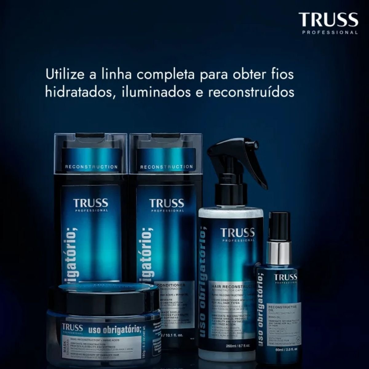 Kit Shampoo + Condicionador Uso Obrigatorio 1 Litro Truss ÚNICO 4