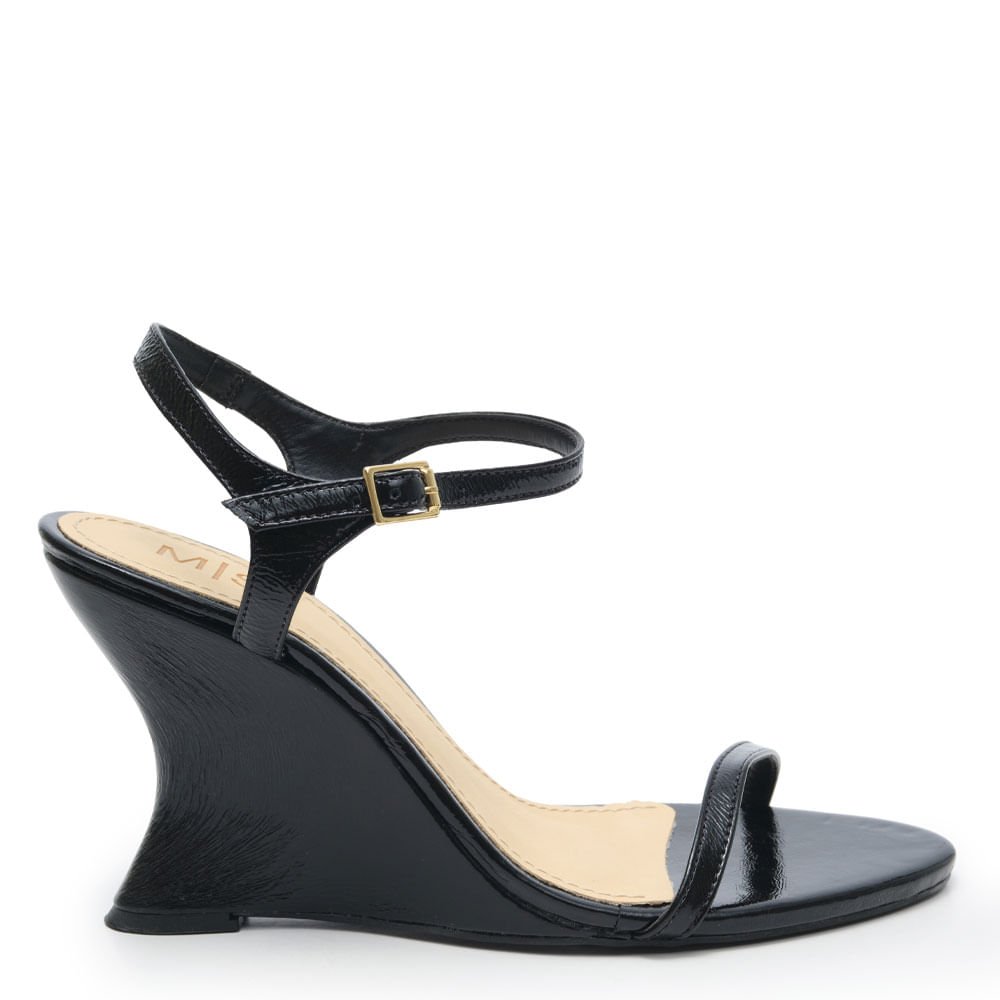 Sandália M|S Verniz Show Preto 1362 Preto 1