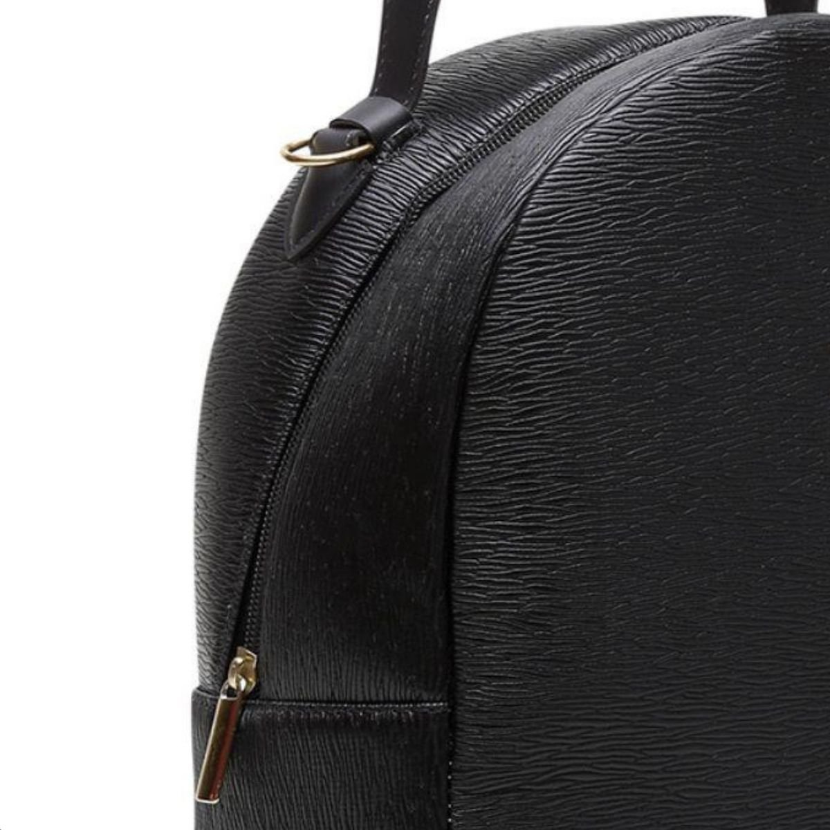 Mochila Feminina Classica Costas Forro Cetim Casual Luxo Preto 5