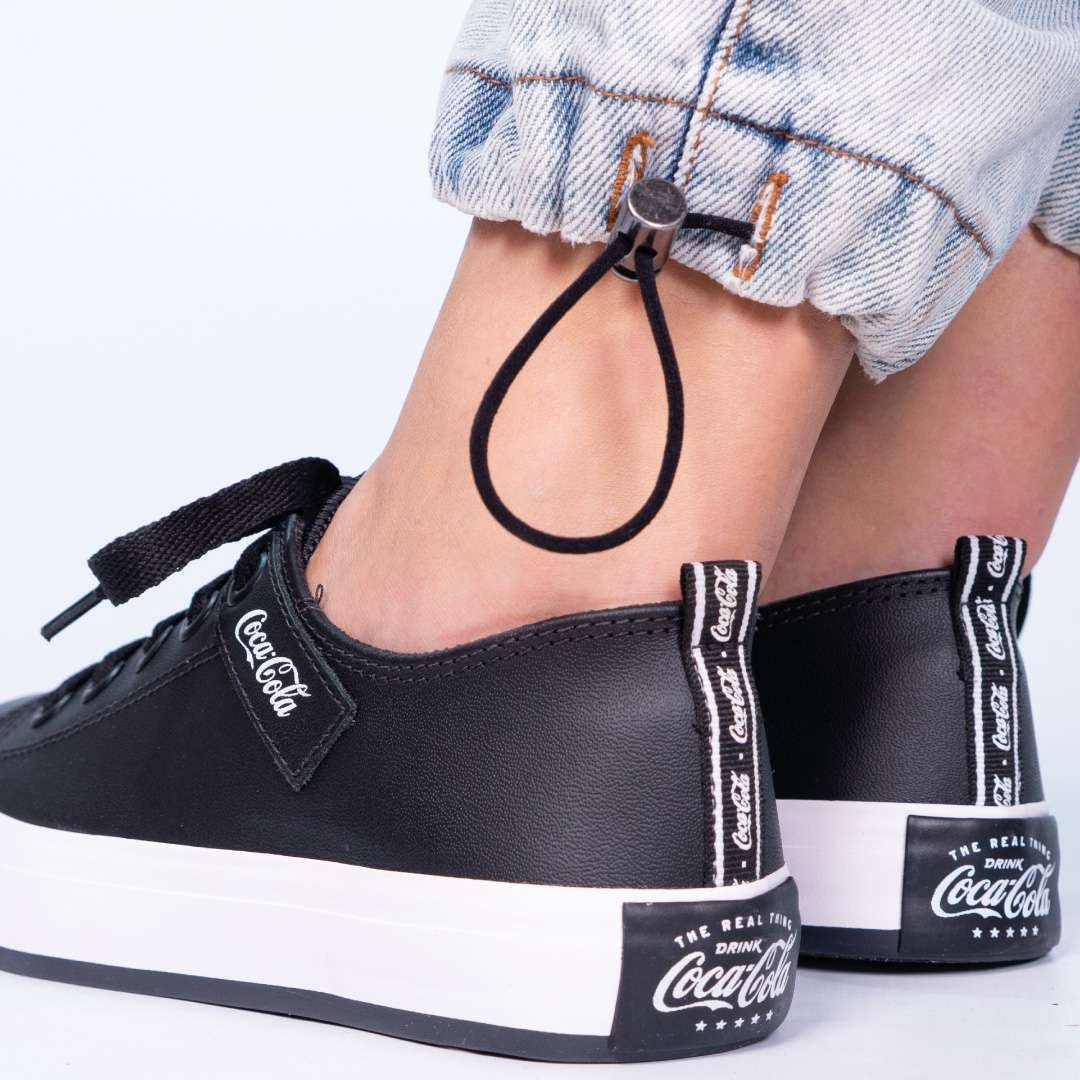 Tênis Coca-Cola Shoes Atlanta Leather Coke Preto Preto 2