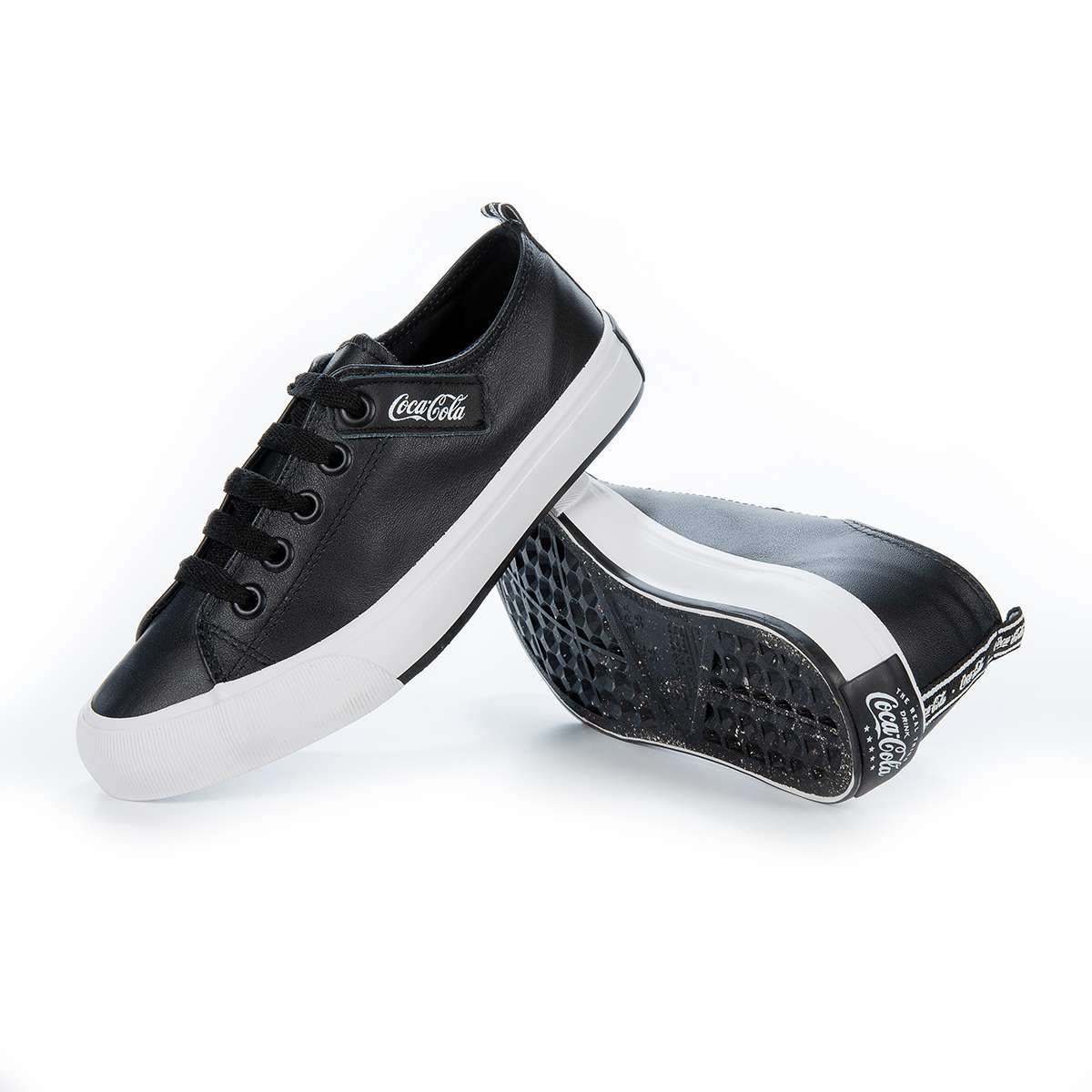 Tênis Coca-Cola Shoes Atlanta Leather Coke Preto Preto 5