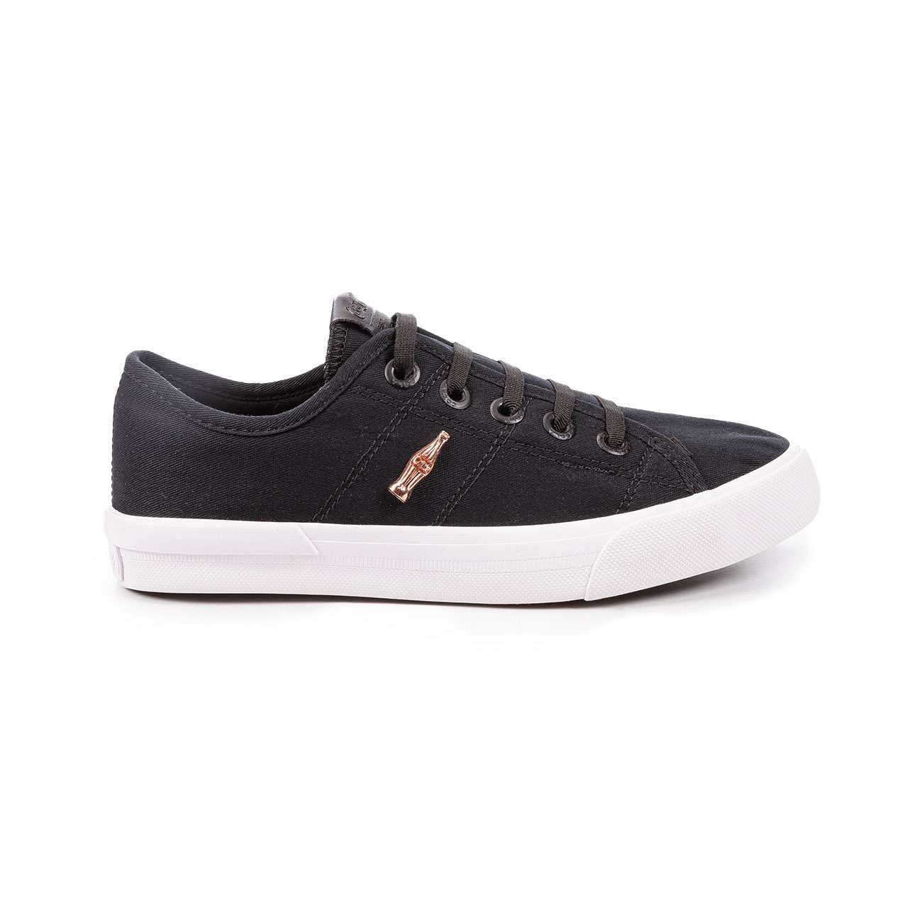 Tênis Coca-Cola Shoes Miami Slip Canvas Preto Preto 1